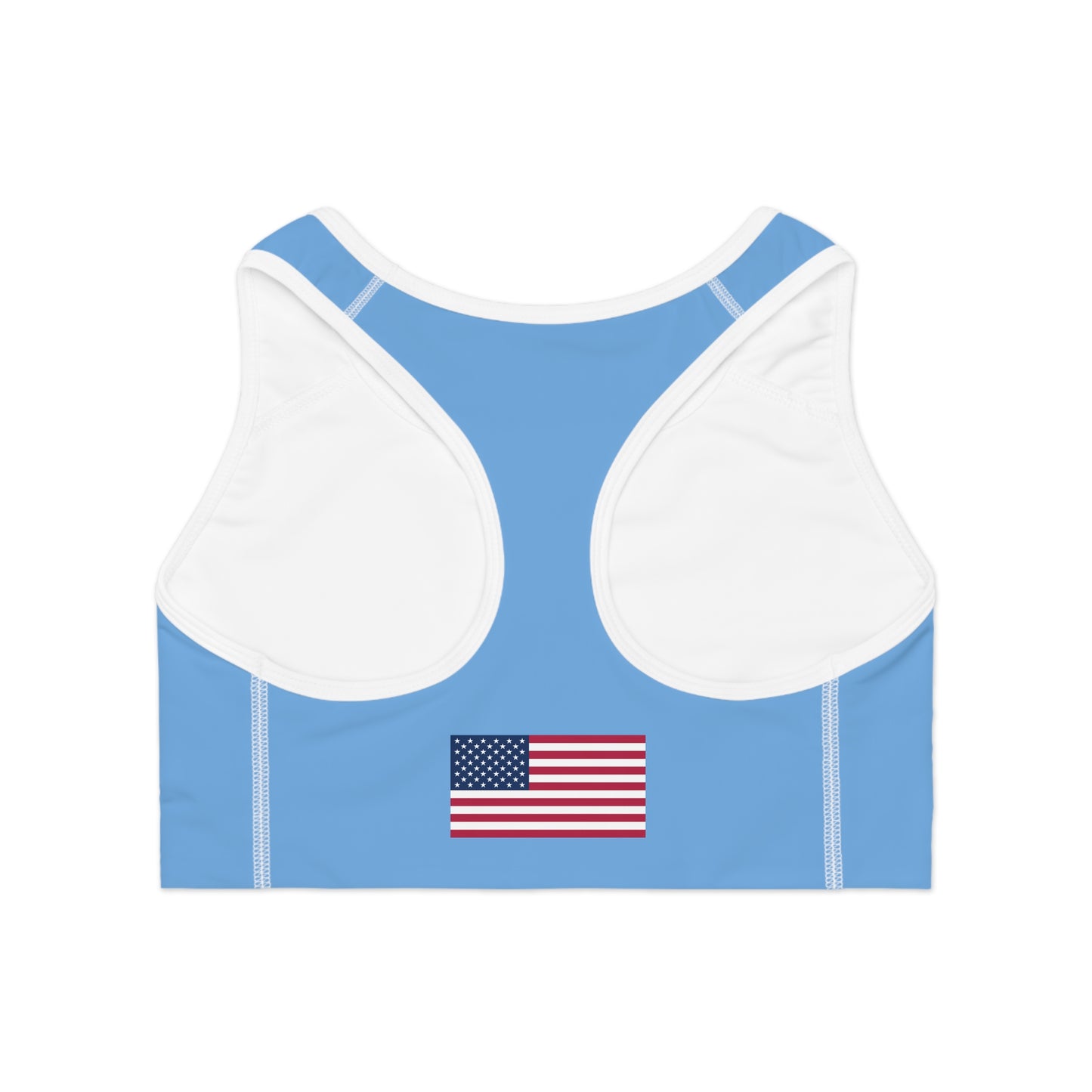 Princess Grace Patriotic Sports Bra  USA Flag Design for Active Lifestyle