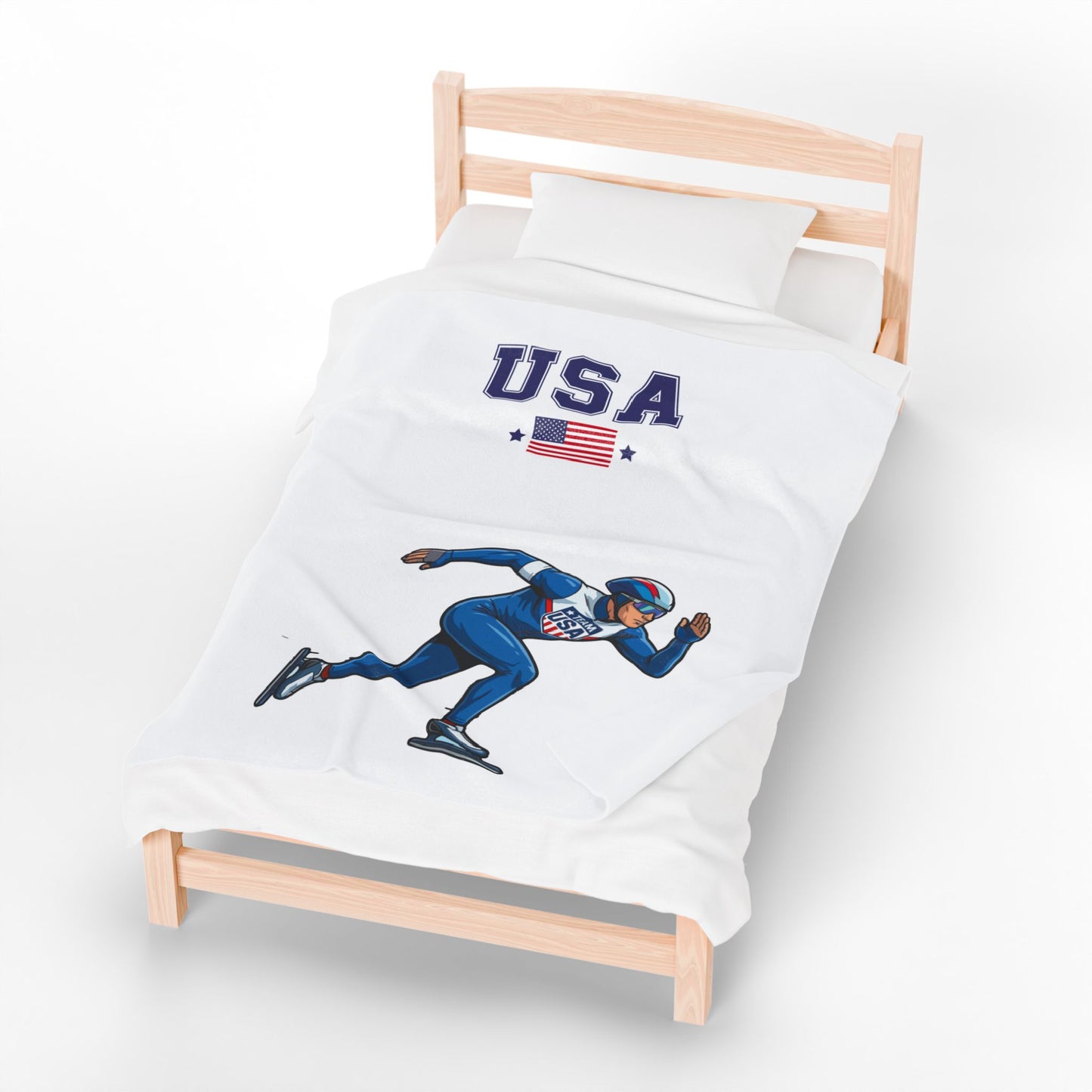 Princess Grace  TEAM USA  Velveteen Plush Blanket
