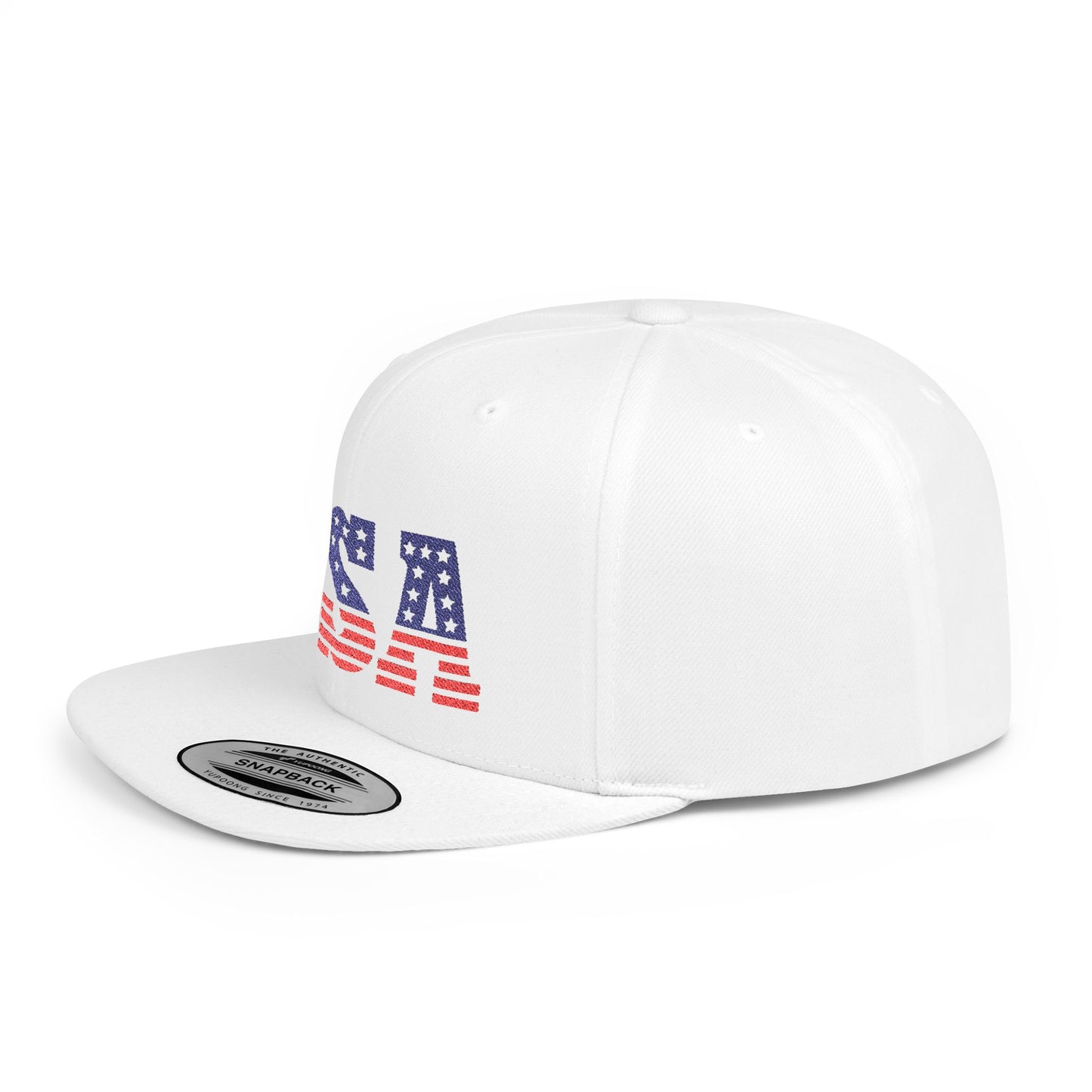 Princess Grace  USA Flag Flat Bill Snapback Cap Patriotic Adjustable Hat for Summer Celebrations