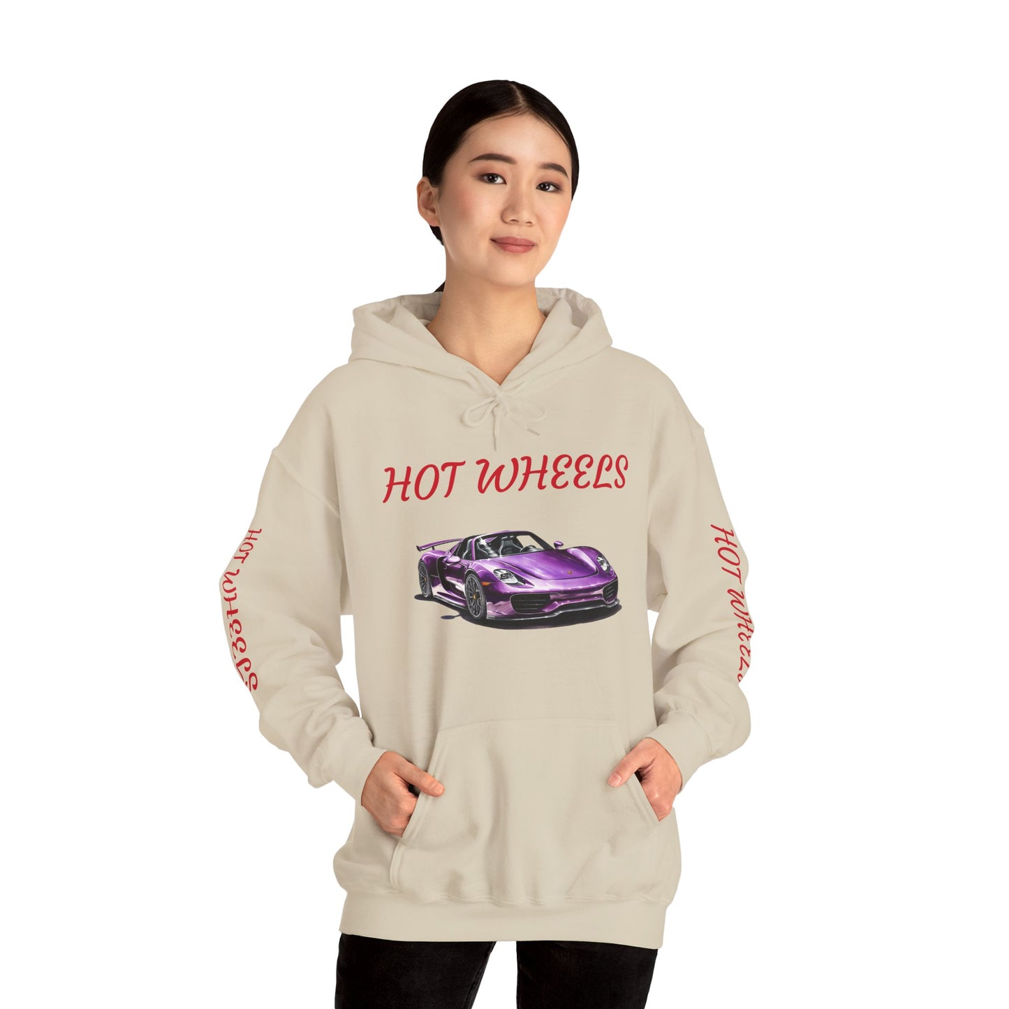 Princess Grace  Unisex Heavy Blend Hooded Sweatshirt  Hot Wheels Purple Sports Car