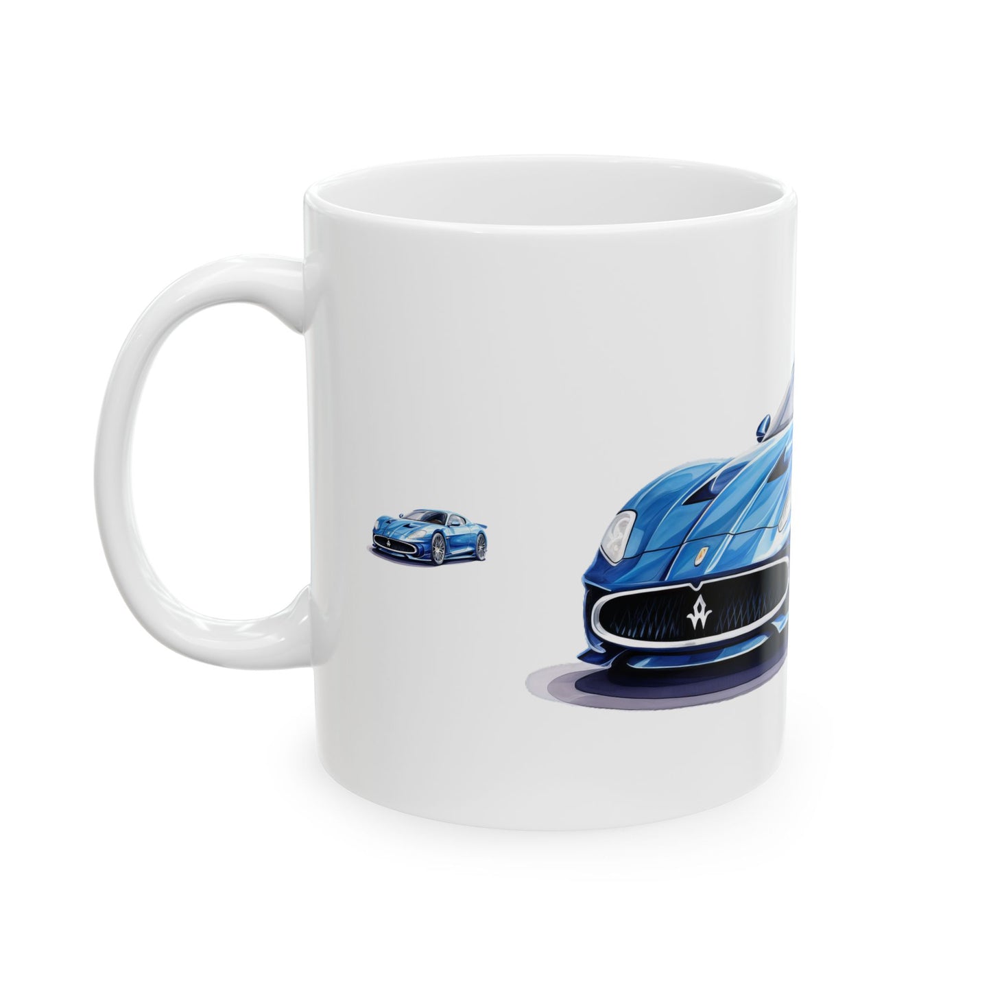 Princess Grace  Blue Sports Car Ceramic Mug   Perfect for Car Enthusiasts