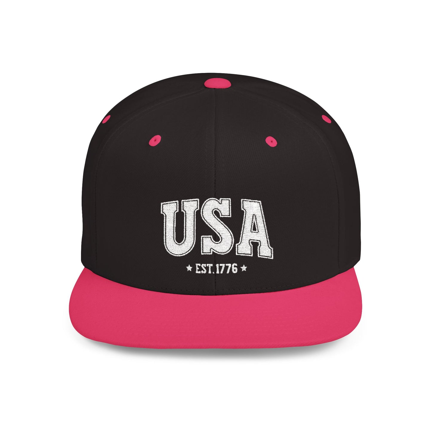 Princess Grace  USA Flat Bill Snapback Cap - Est. 1776 | Casual Style for All Occasions