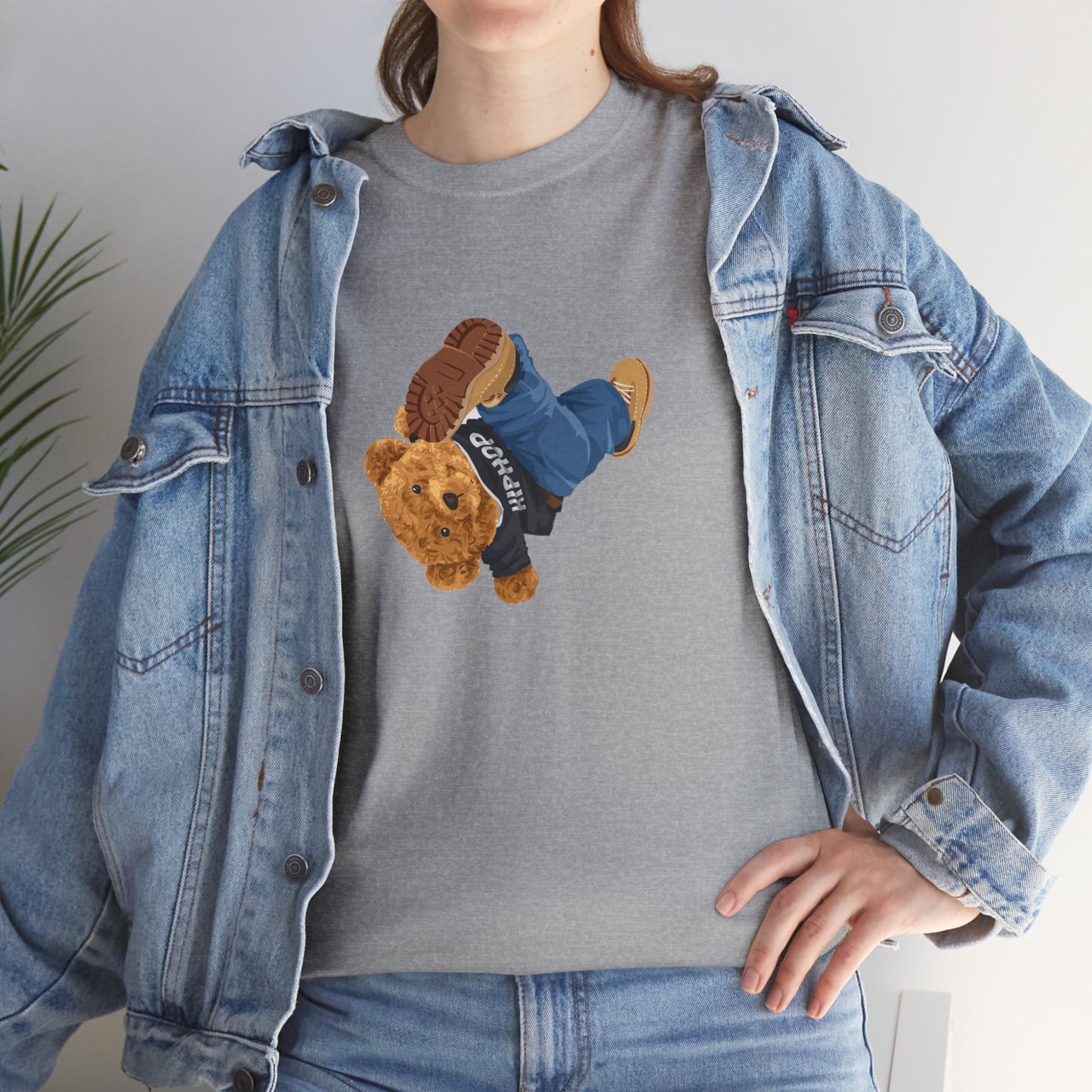 Princess Grace  Casual Vintage Hi[ Hop Bear Tee for Trendy Everyday Wear