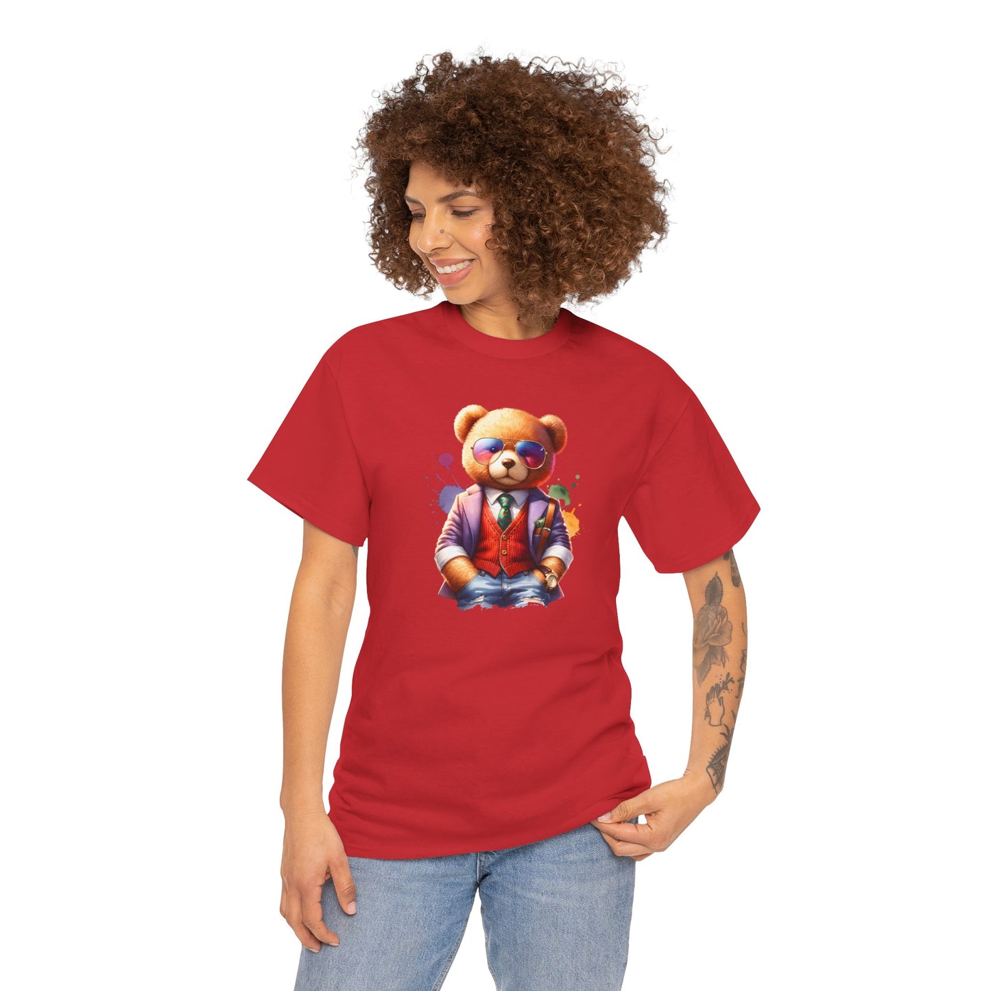 Princess Grace  Trendy Teddy Bear Graphic Unisex Heavy Cotton Tee