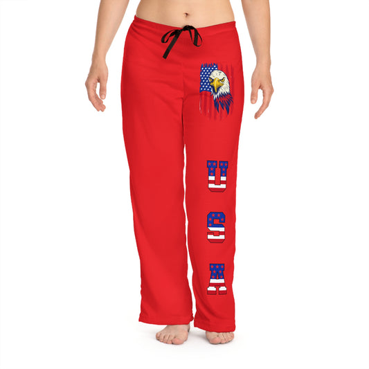 Princess Grace  Patriotic  Pajama Pants  USA Flag Eagle Design for Relaxation and Celebrations