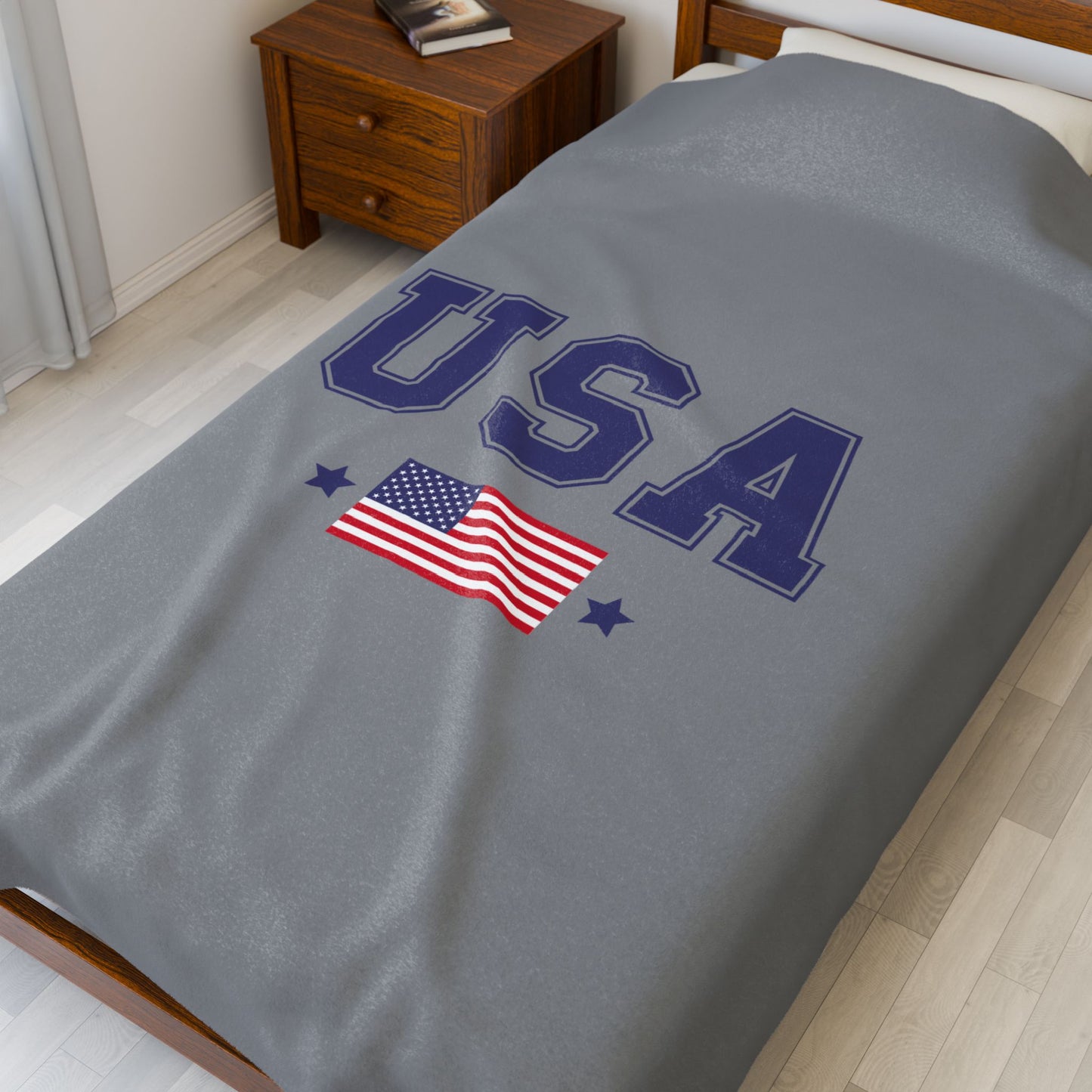Princess Grace  TEAM USA  Velveteen Plush Blanket