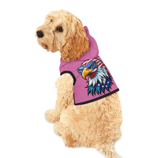 Princess Grace  Patriotic Eagle Pet Hoodie Stylish Comfort for Your Furry Friend