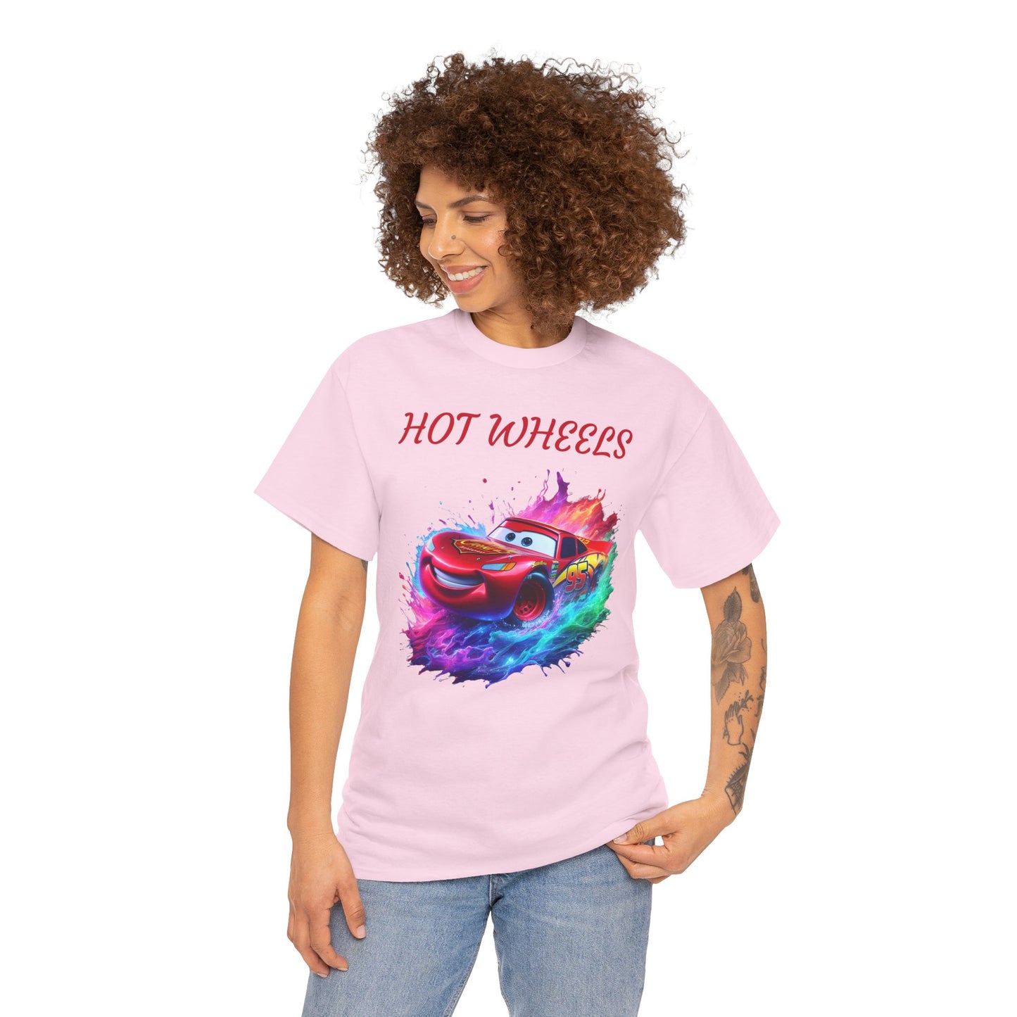 Princess Grace  Hot Wheels Unisex Heavy Cotton Tee Vibrant Racing Graphic T-Shirt