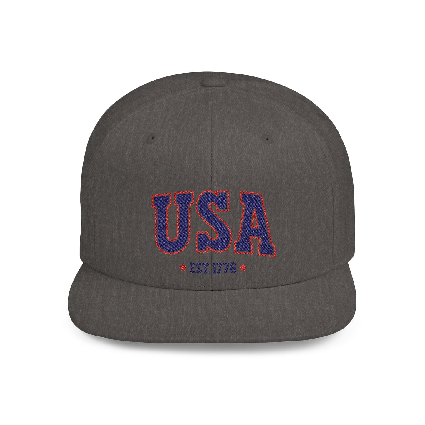 Princess Grace  USA Flat Bill Snapback Hat Patriotic Style, Perfect for Holidays & Outdoor Events