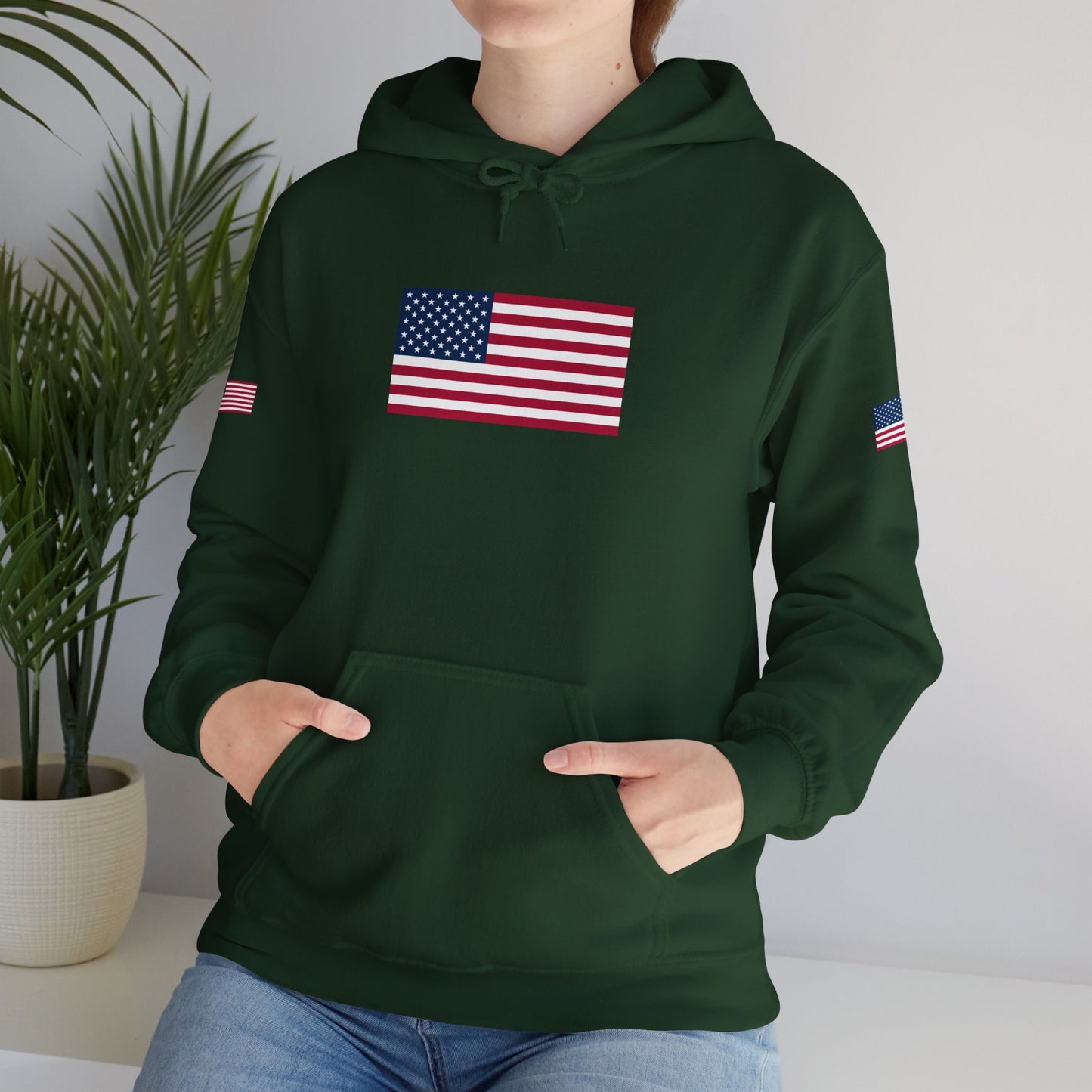 Princess Grace  Patriotic American Flag Hoodie Unisex Heavy Blend Sweatshirt