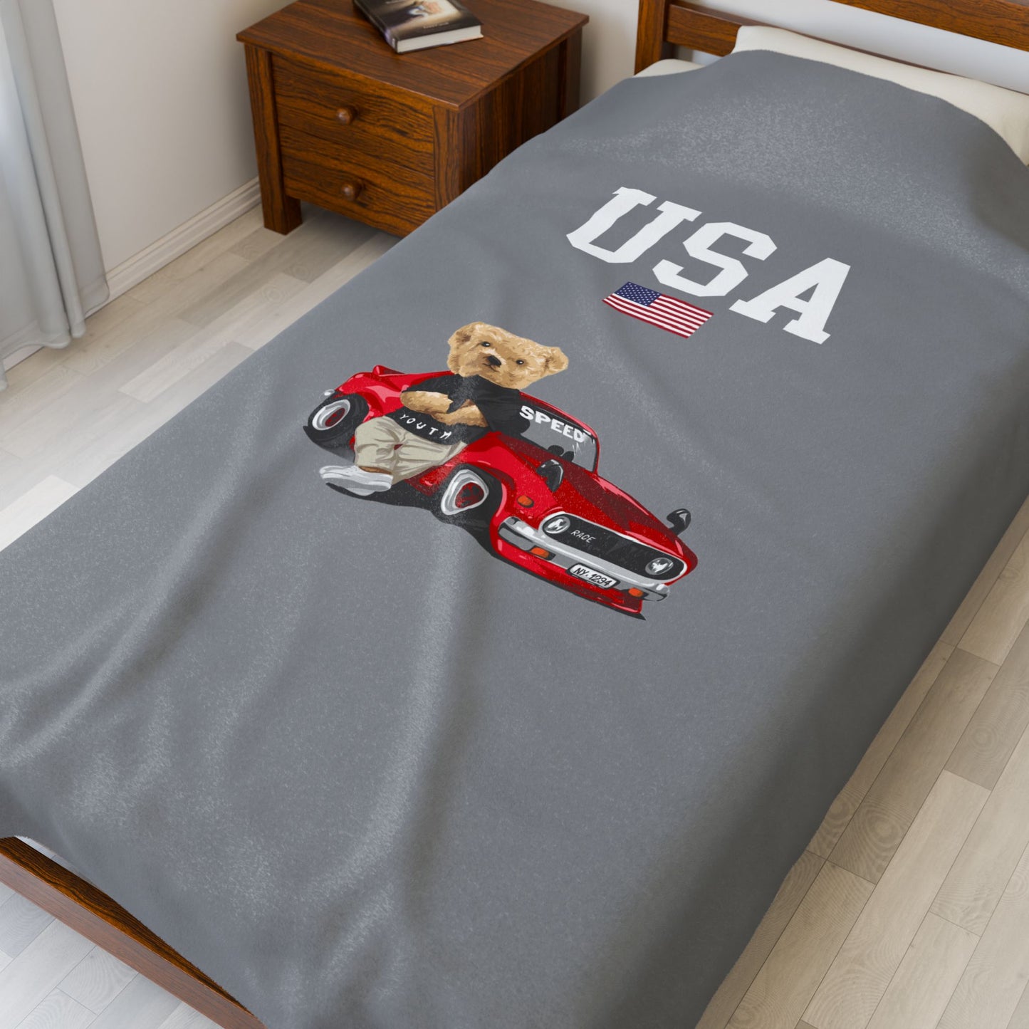 Princess Grace  TEAM USA  Velveteen Plush Blanket