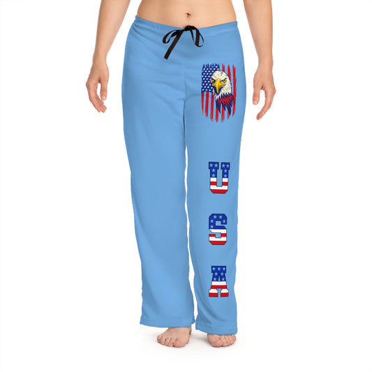 Princess Grace  Patriotic Pajama Pants with USA Eagle Design