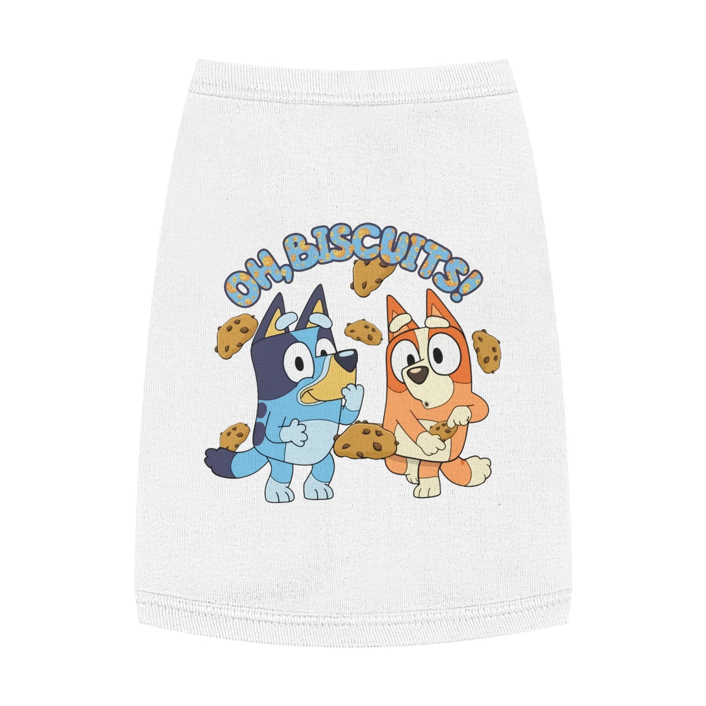 Princess Grace  BLUEY Funny Pet Tank Top with 'Oh, Biscuits!' Design Perfect for Dog Lovers