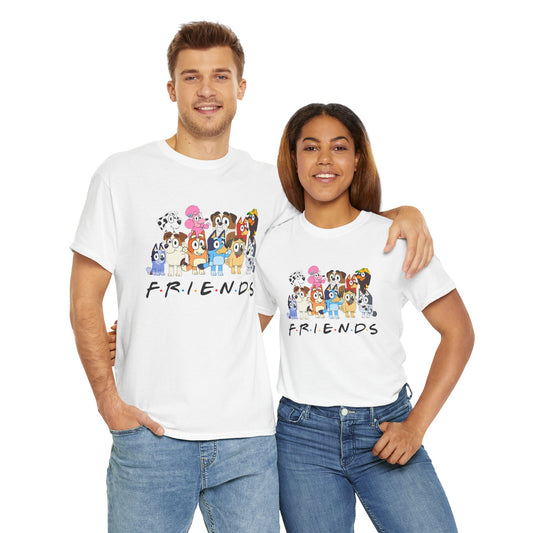 Princess Grace Bluey Friends Cartoon Unisex Heavy Cotton Tee  Fun & Playful Design