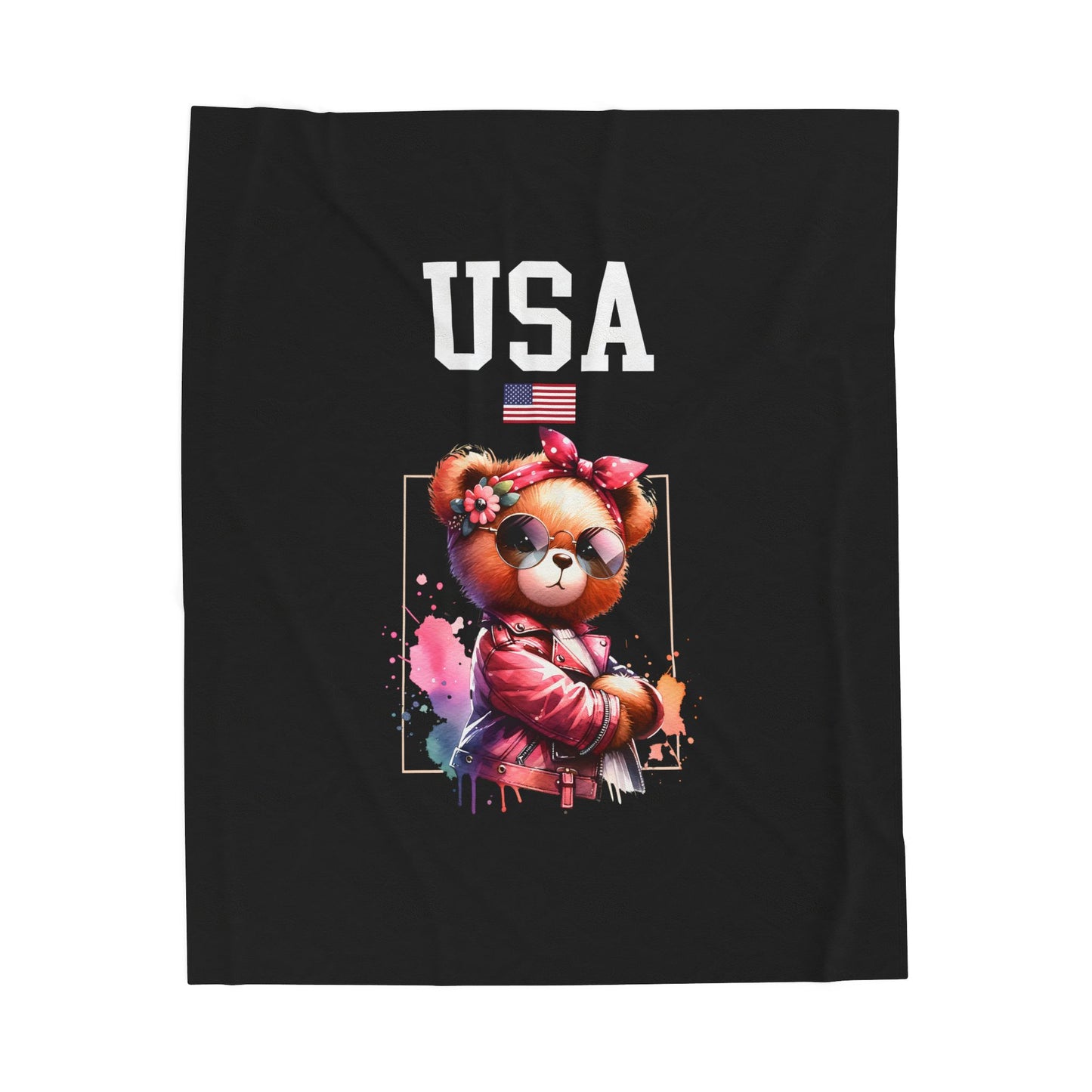 Princess Grace  TEAM USA  Velveteen Plush Blanket