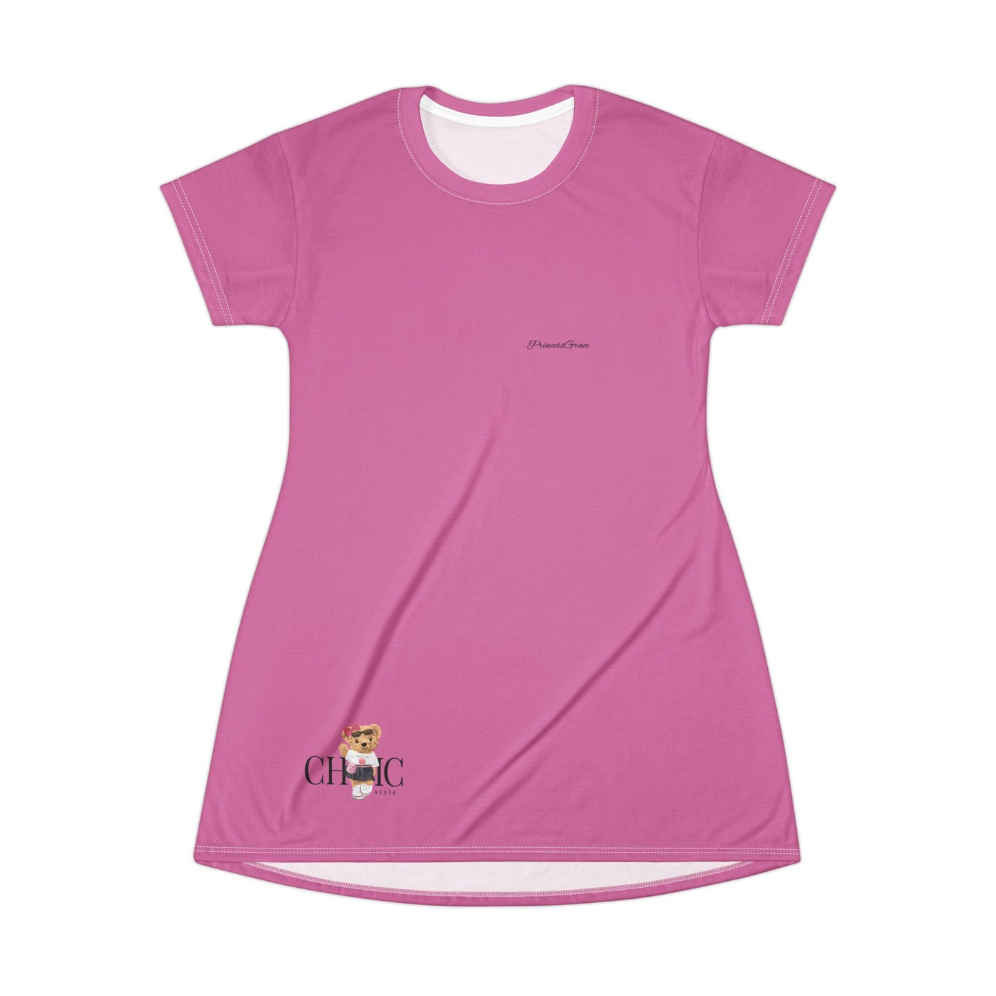 Princess Grace  Cute Chic T-Shirt Dress for Casual Days