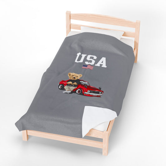 Princess Grace  TEAM USA  Velveteen Plush Blanket