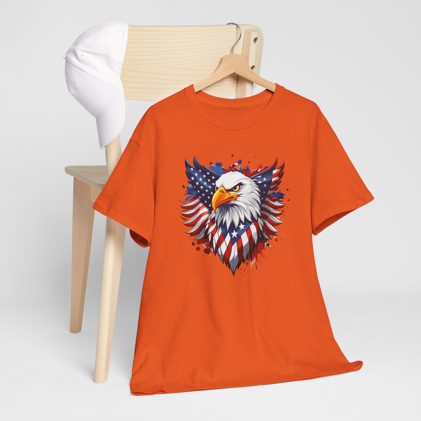 Princess Grace  Patriotic Eagle Graphic Tee Unisex Heavy Cotton T-Shirt