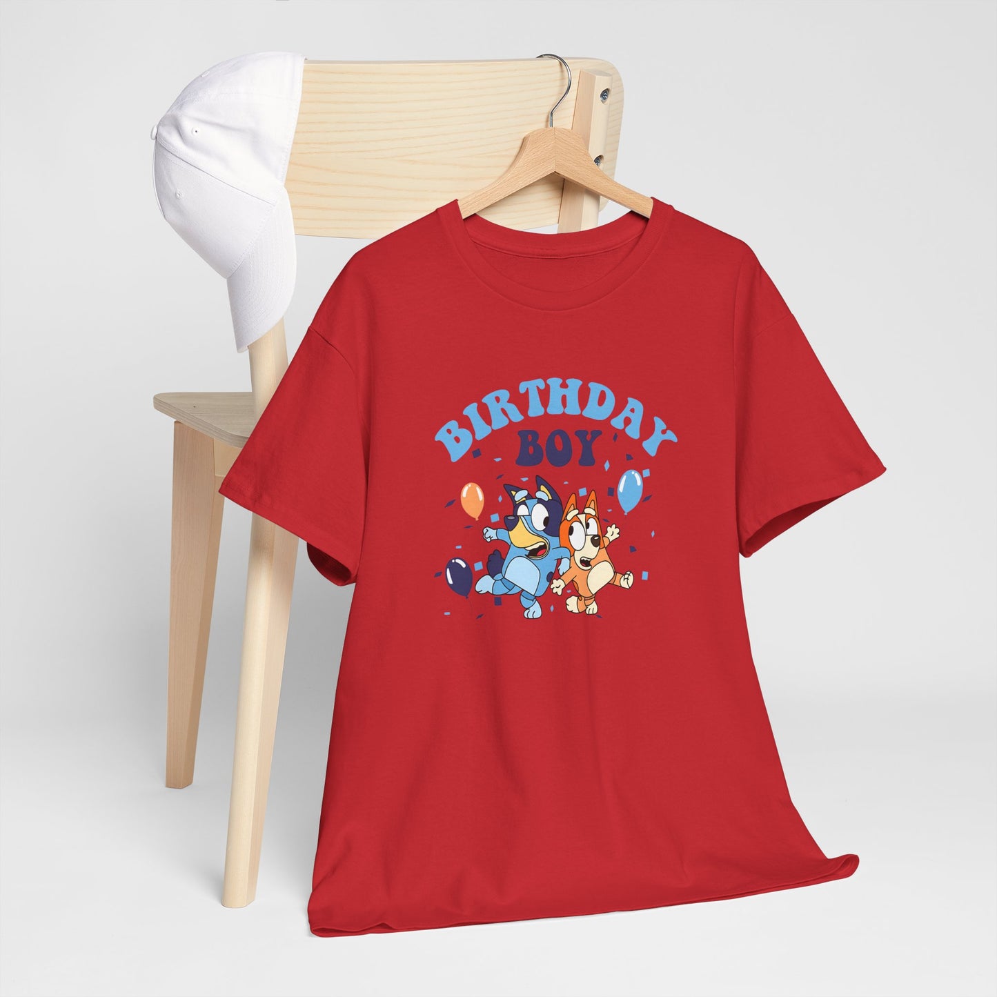 Princess Grace  Bluey  Birthday Boy Unisex Heavy Cotton Tee  Fun Celebration Shirt for Kids