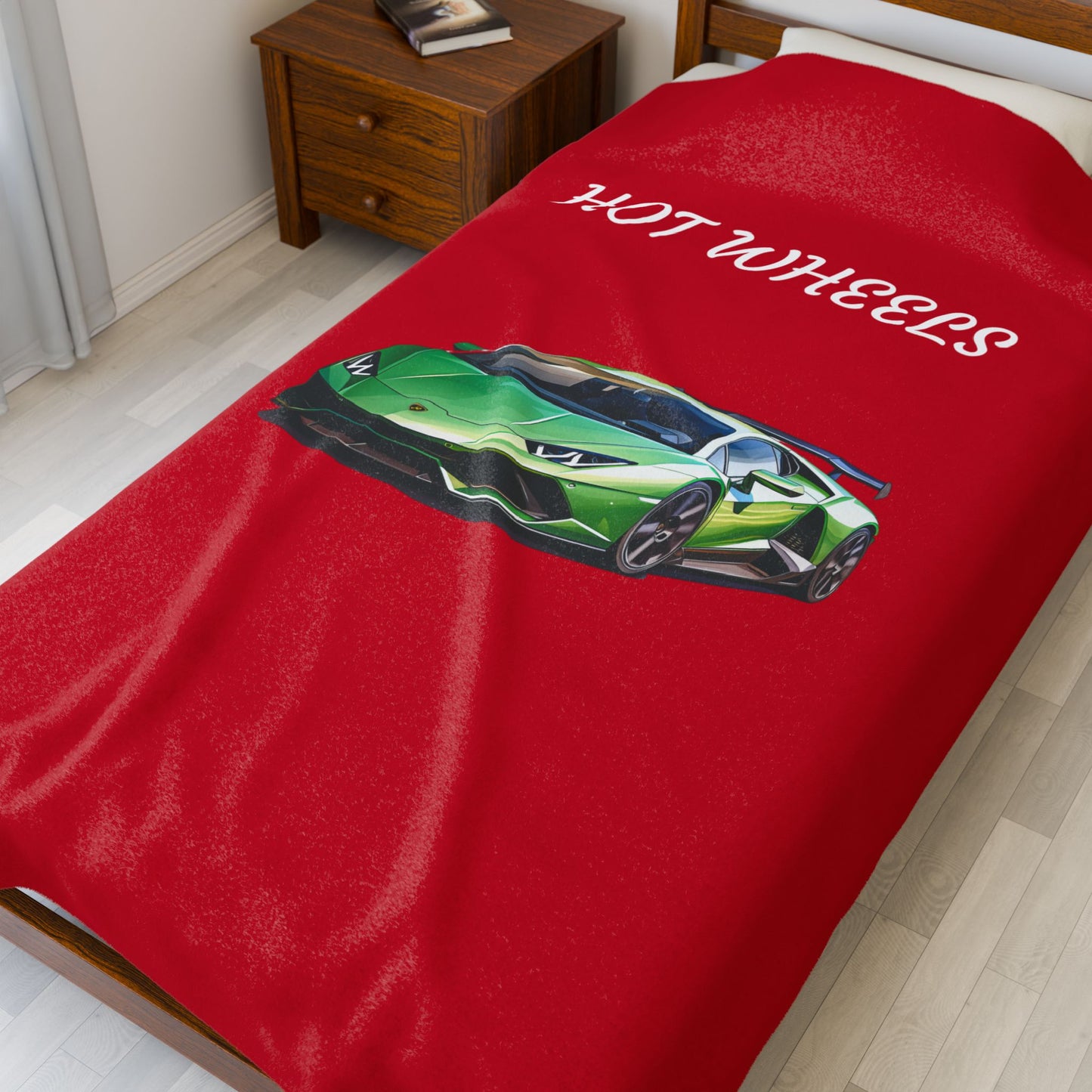 Princess Grace  Hot Wheels Velveteen Plush Blanket Cozy Car Blanket for Kids and Adults