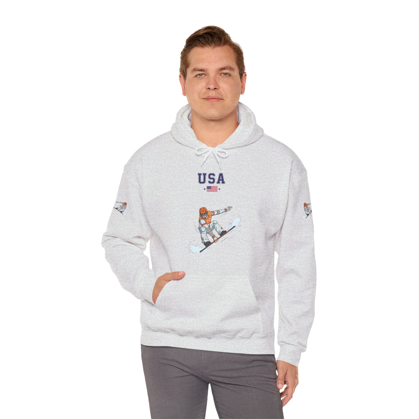 Princess Grace  TEAM USA  Snowboard  Unisex Heavy Blend Hooded Sweatshirt