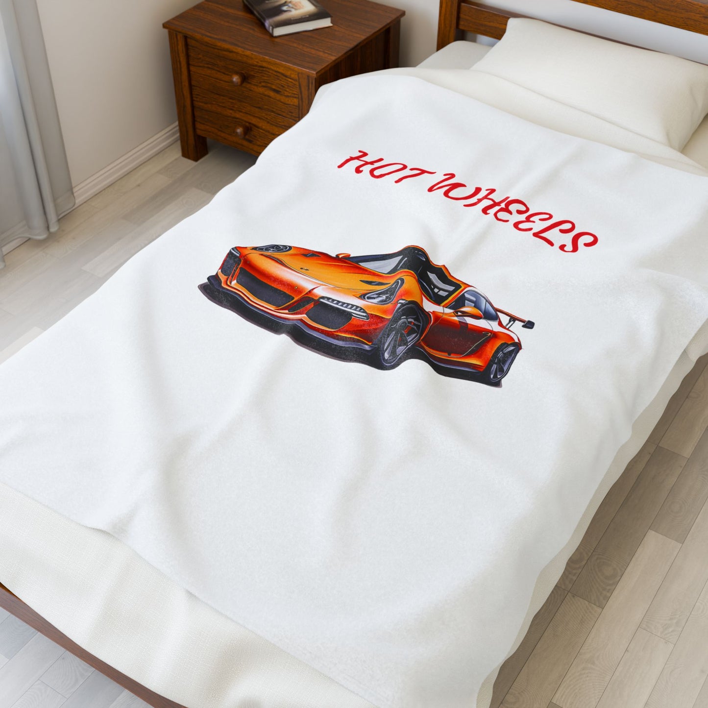 Princess Grace  Hot Wheels Velveteen Plush Blanket  Cozy Blanket for Car Lovers