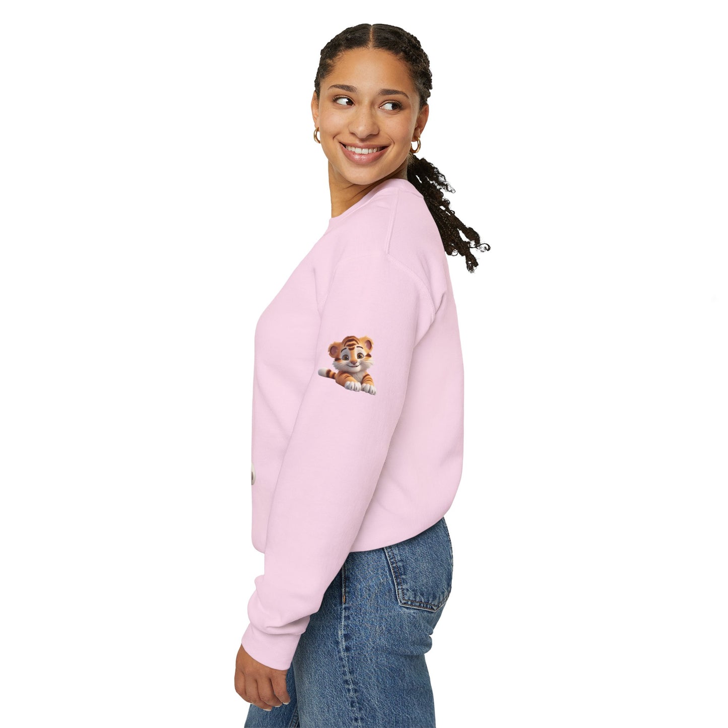 Princess Grace  Cute Tiger Unisex Heavy Blen Crewneck Sweatshirt