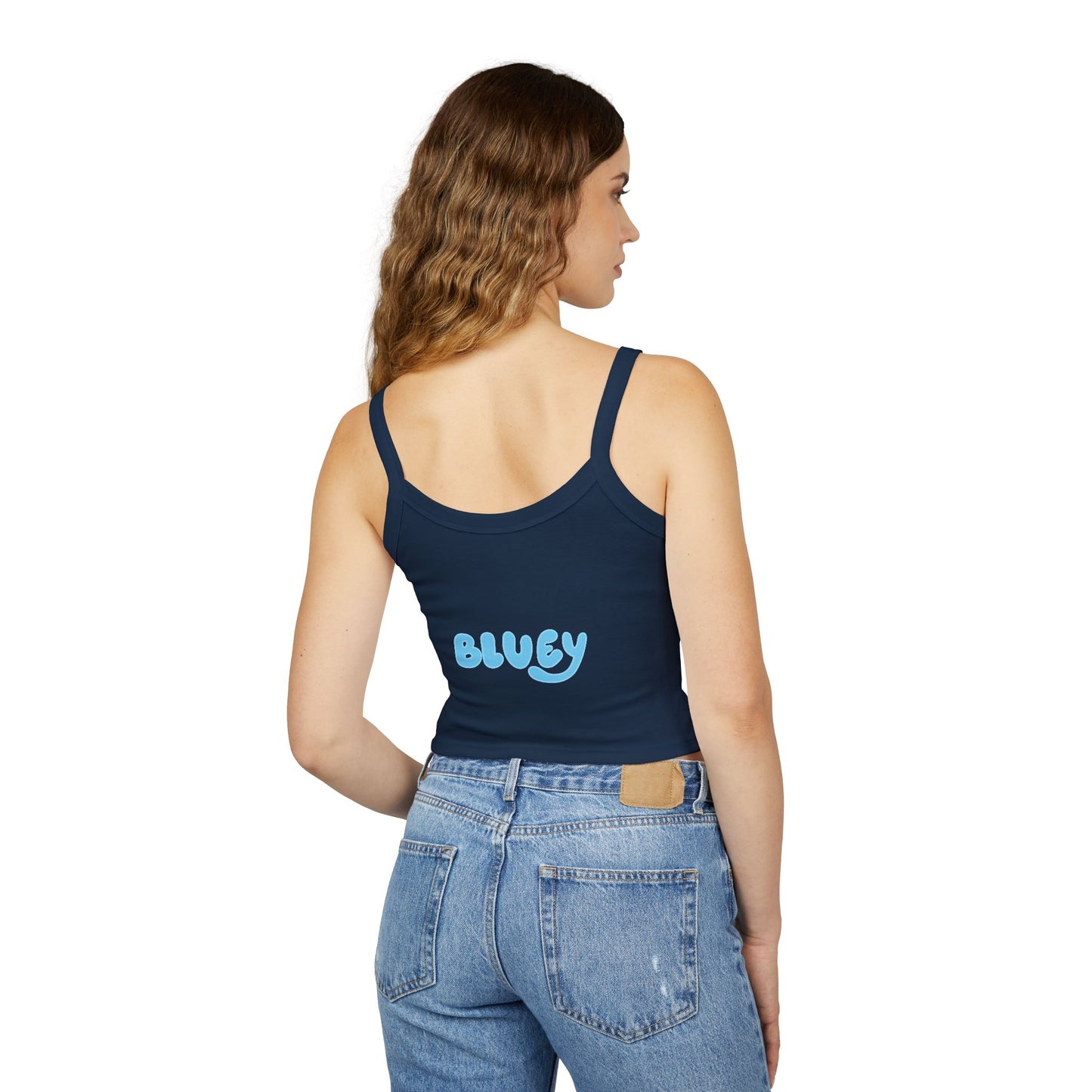 Princess Grace  Bluey  Waggin Into Love Women's Spaghetti Strap Tank Top  Cute Pet Lover Apparel