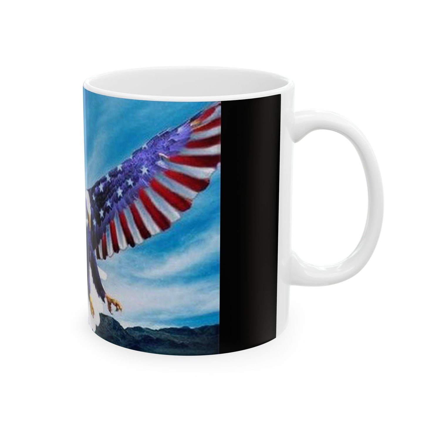 Princess Grace Patriotic Eagle Ceramic Mug, Americana Coffee Cup, Gift for Veterans, Travel Mug, 4th of July, Memorial Day