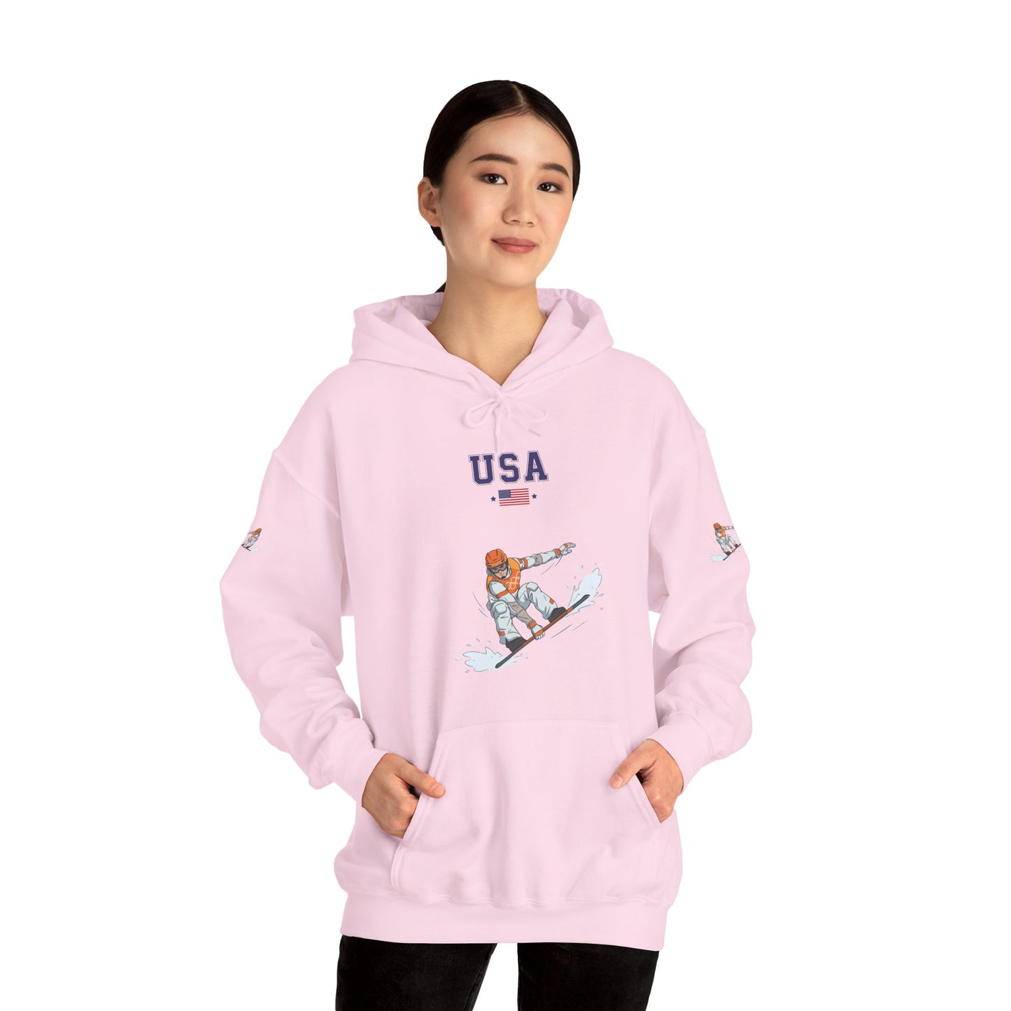 Princess Grace  TEAM USA  Snowboard  Unisex Heavy Blend Hooded Sweatshirt