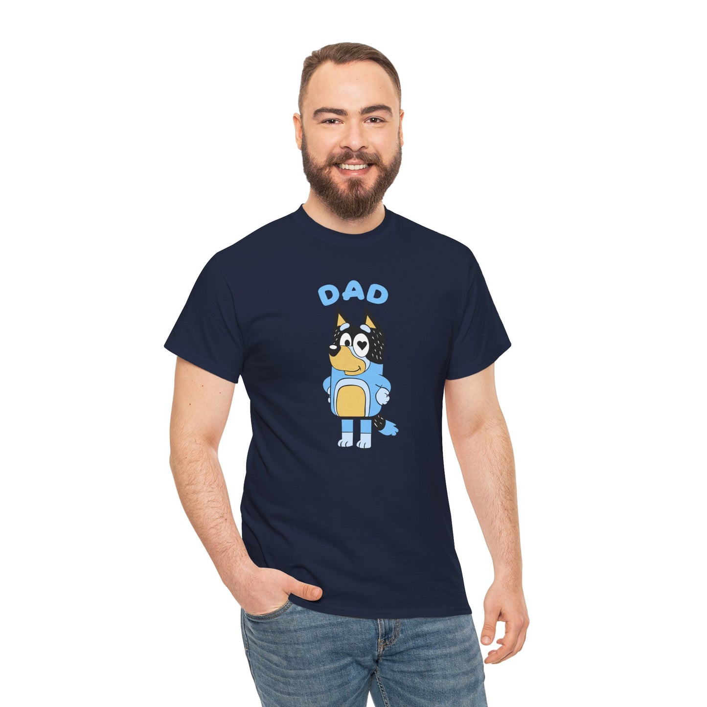 Princess Grace  Bluey Dad Cartoon Graphic Unisex Heavy Cotton Tee