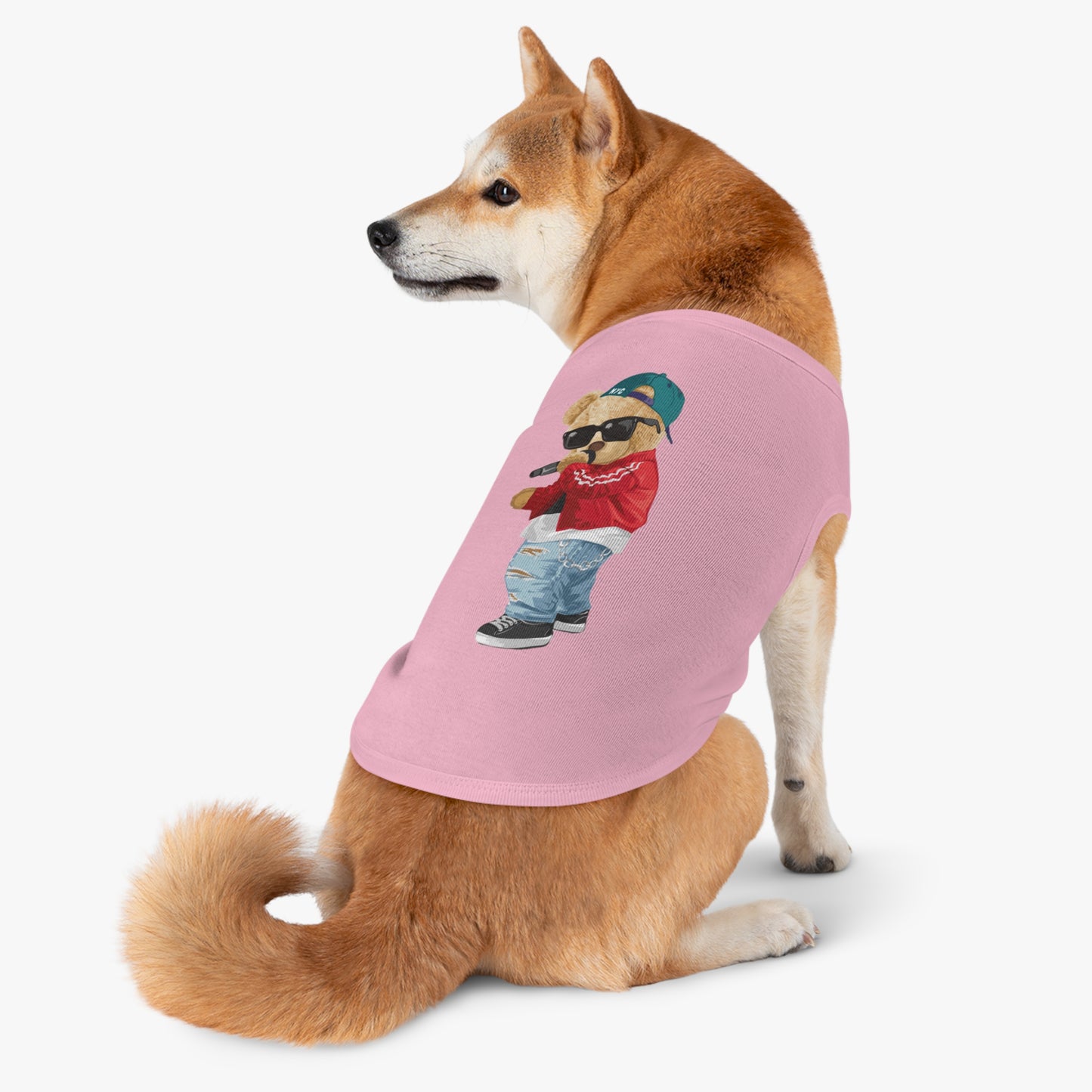 Princess Grace  CUTE Cool Bear Hip-Hop Pet Tank Top Trendy Dog Apparel for Stylish Pets