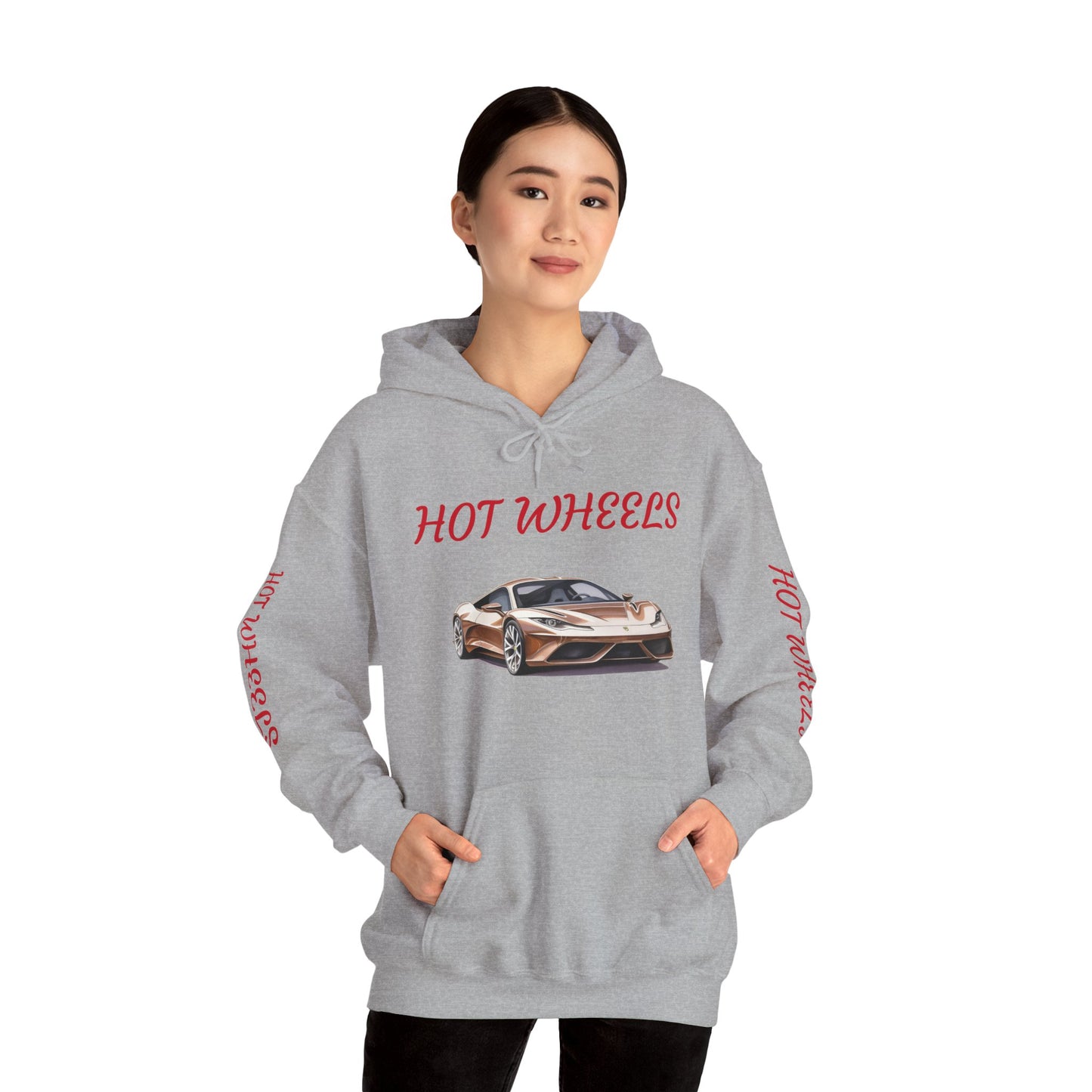 Princess Grace  Hot Wheels Unisex Hooded Sweatshirt Stylish Car Graphic Design for Car Enthusiasts