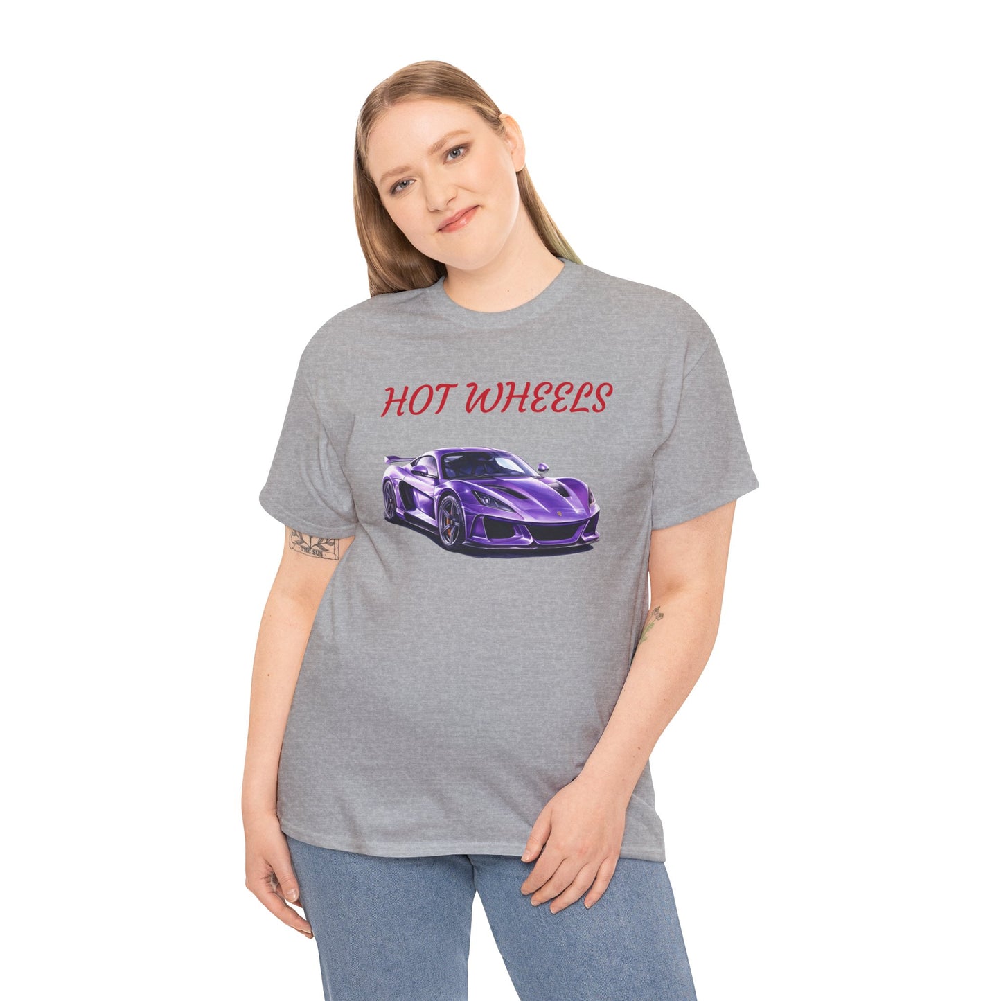 Princess Grace  Hot Wheels Graphic Unisex Heavy Cotton Tee Perfect for Car Enthusiasts