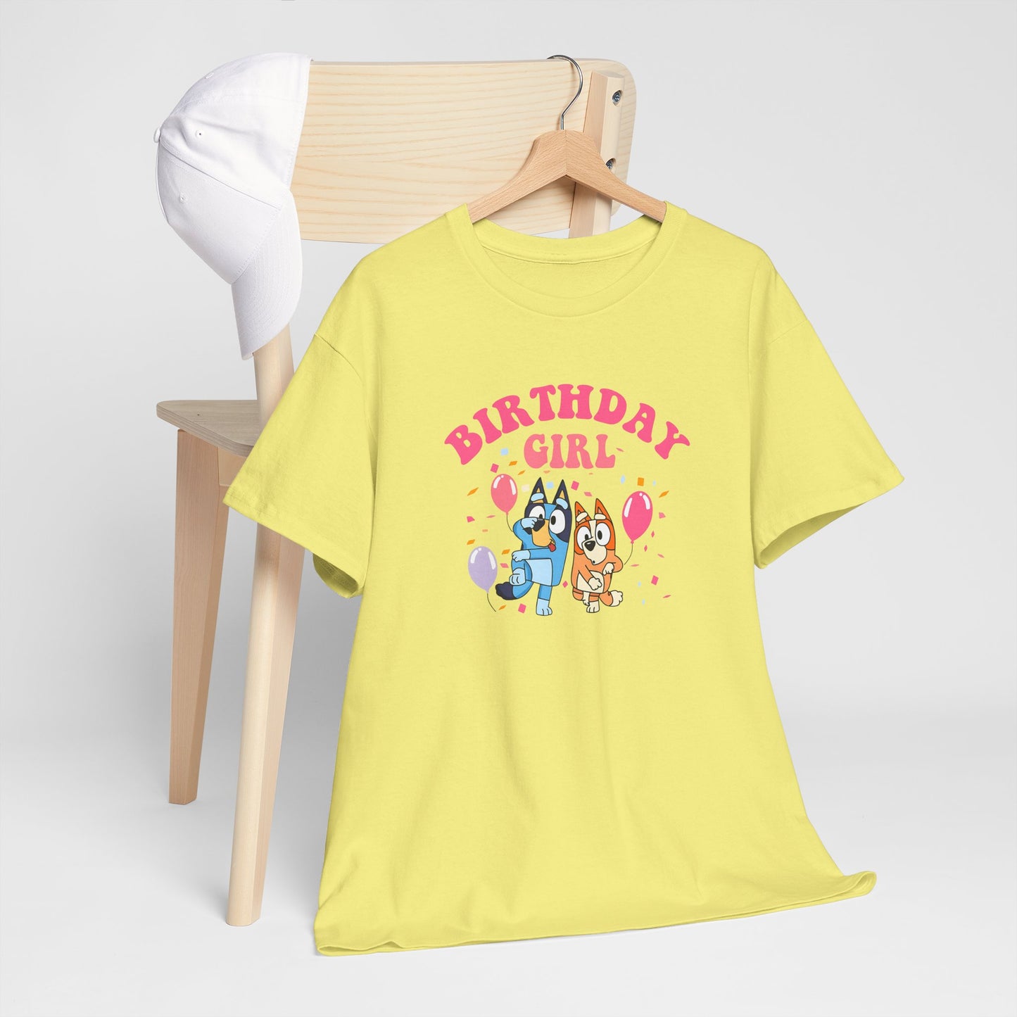 Princess Grace  Bluey  Birthday Girl Unisex Heavy Cotton Tee  Fun Party Attire for Celebrations