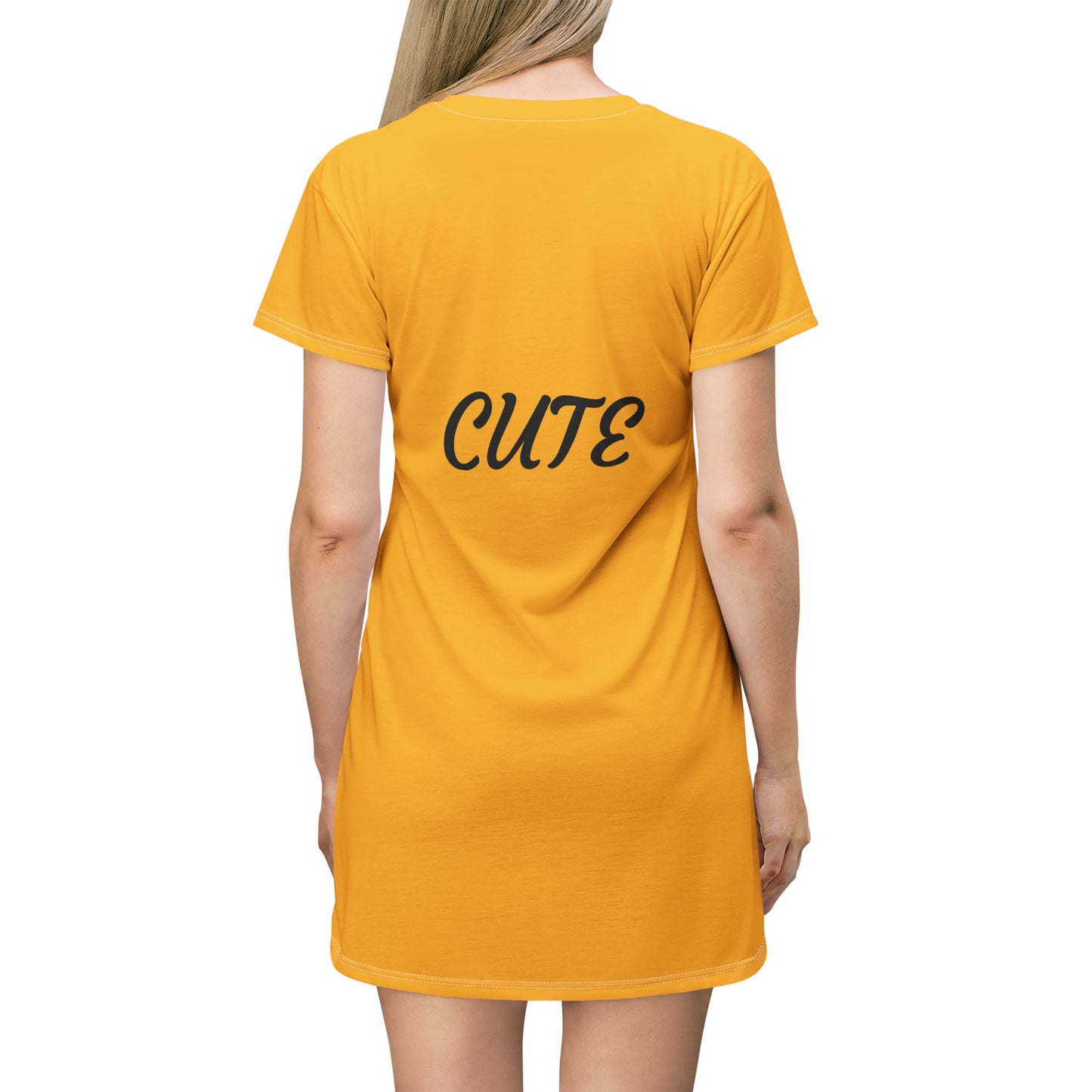 Princess Grace  Chic & Cute Yellow T-Shirt Dress for Casual Summer Style