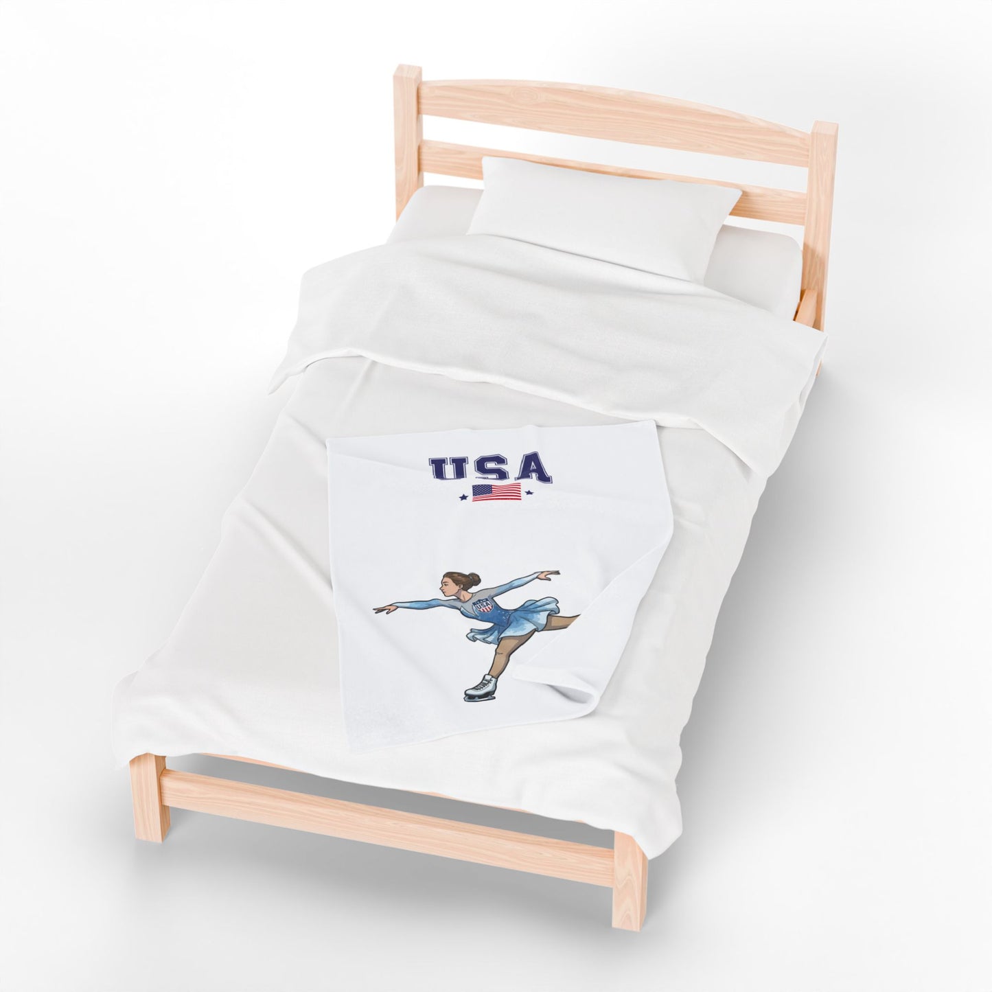 Princess Grace  TEAM USA  Velveteen Plush Blanket
