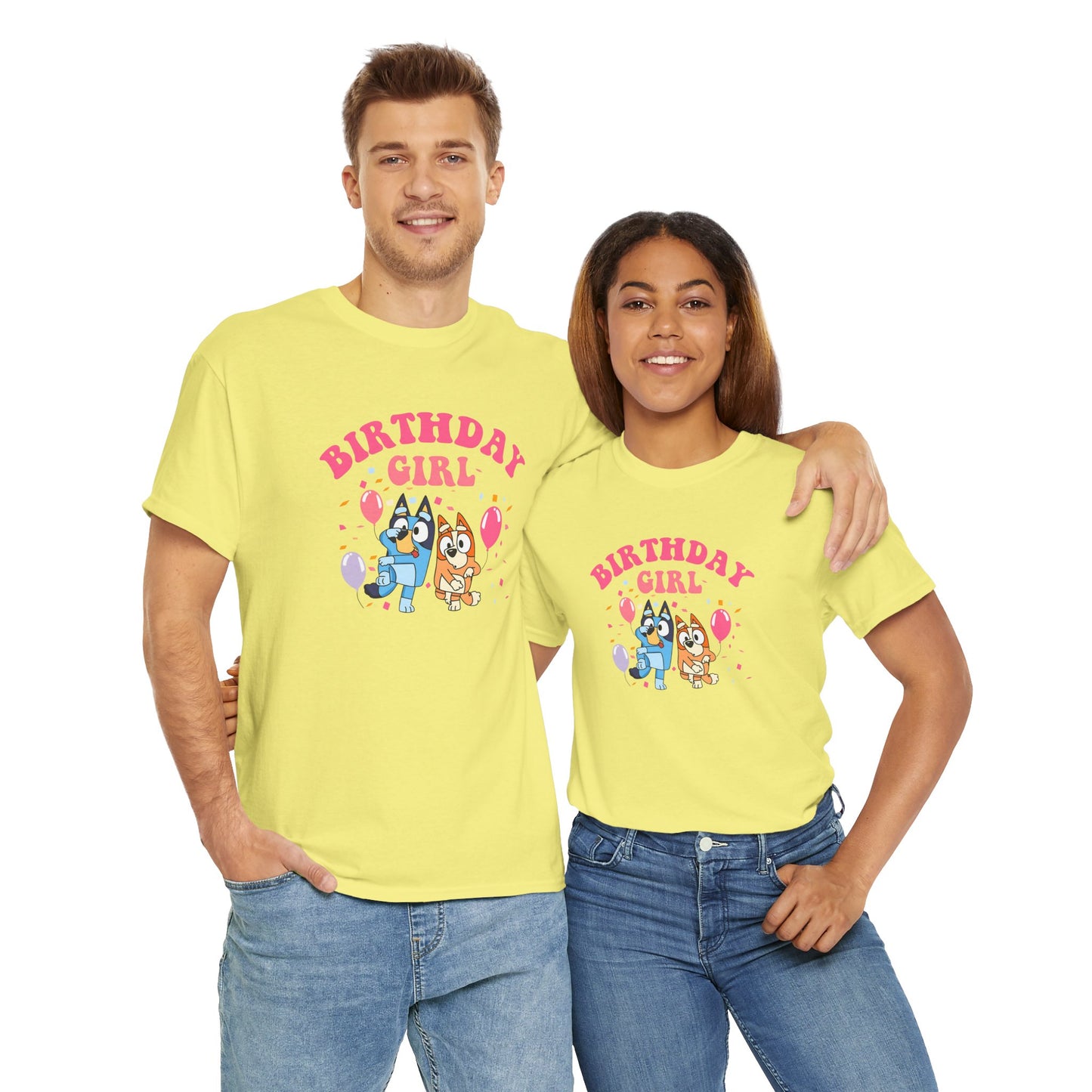 Princess Grace  Bluey  Birthday Girl Unisex Heavy Cotton Tee  Fun Party Attire for Celebrations