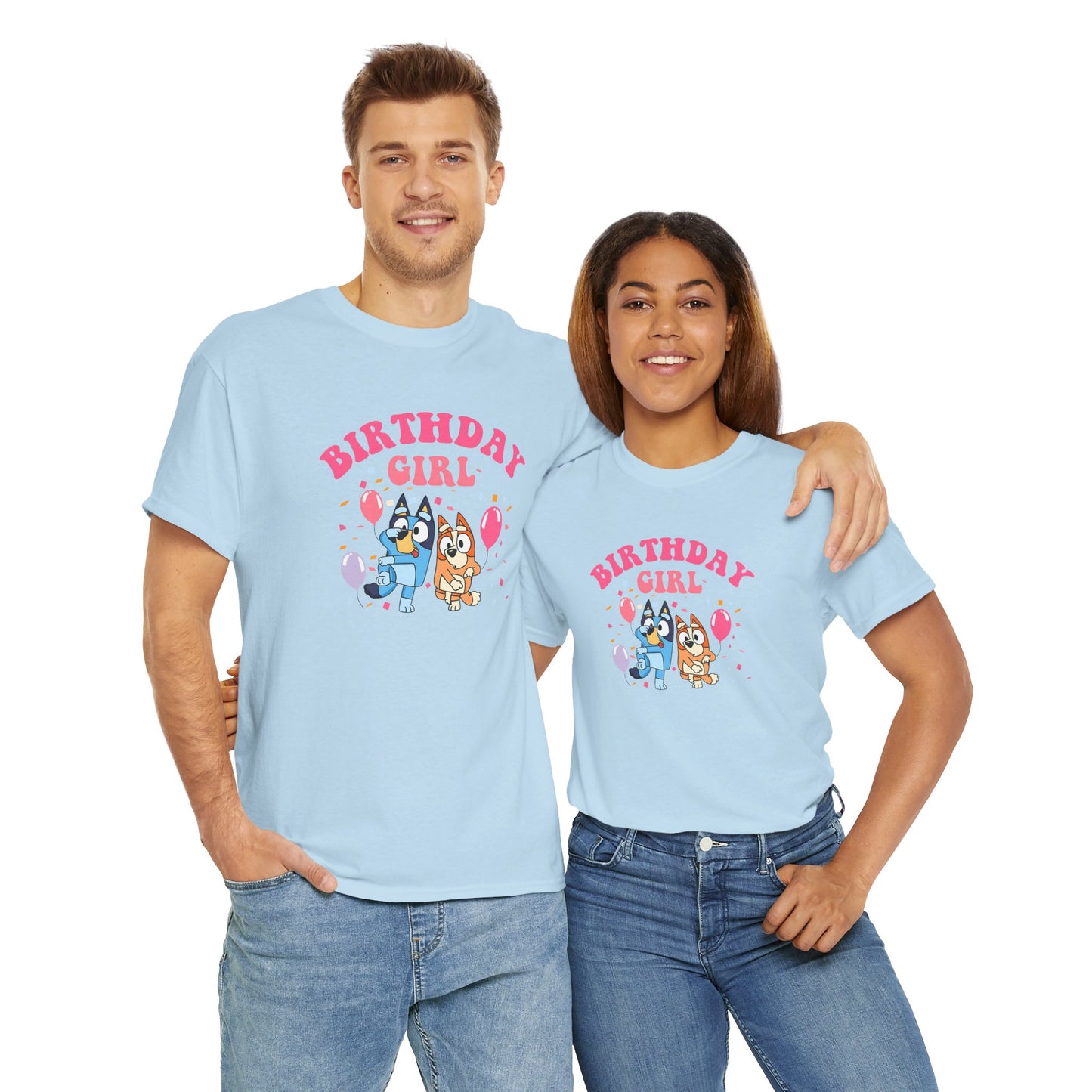 Princess Grace  Bluey  Birthday Girl Unisex Heavy Cotton Tee  Fun Party Attire for Celebrations