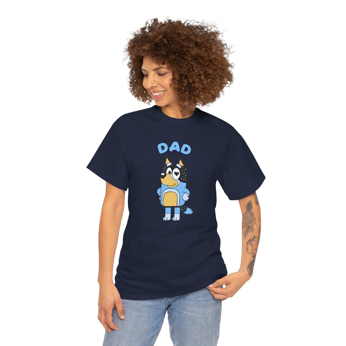 Princess Grace  Bluey Dad Cartoon Graphic Unisex Heavy Cotton Tee