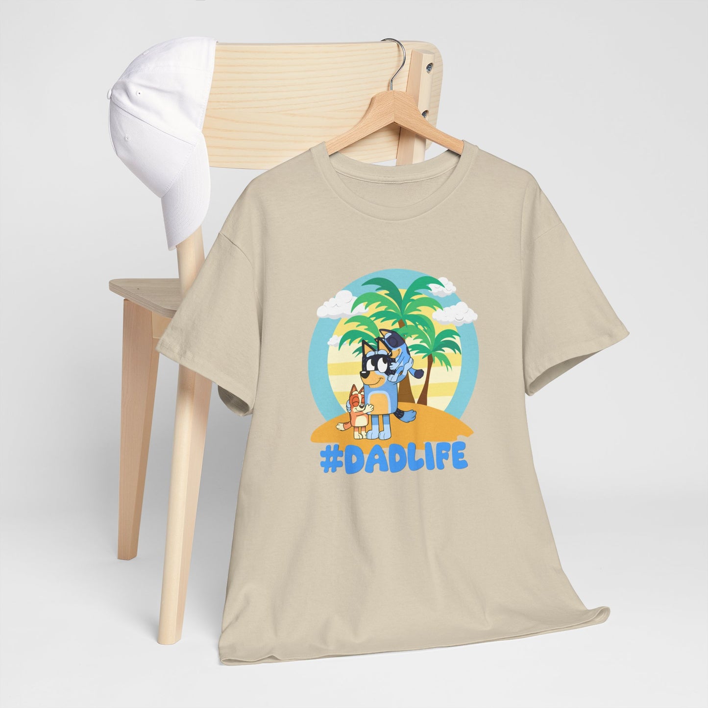 Princess Grace  Bluey  #DadLife Unisex Heavy Cotton Tee  Perfect for Dads Beach Vibes and Everyday Wear