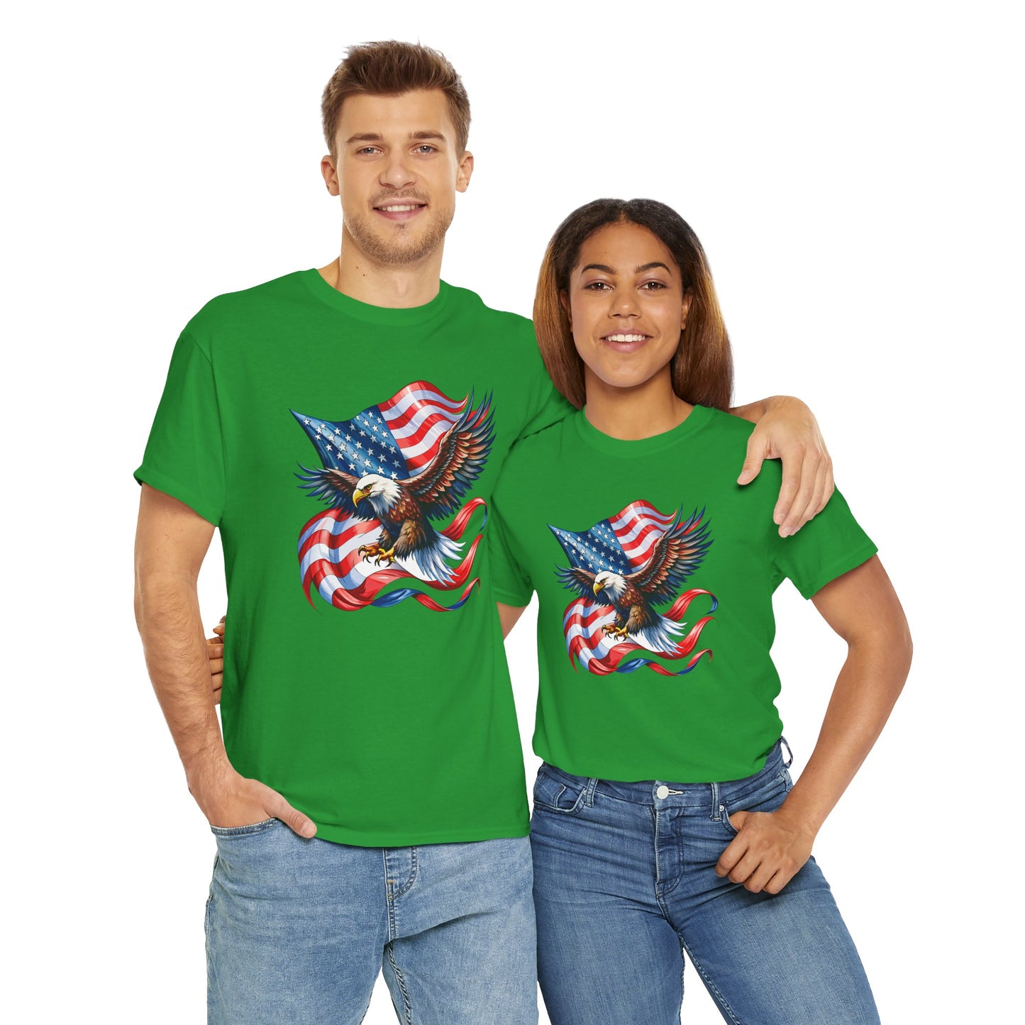 Princess Grace  Patriotic Eagle Graphic Unisex Heavy Cotton Tee