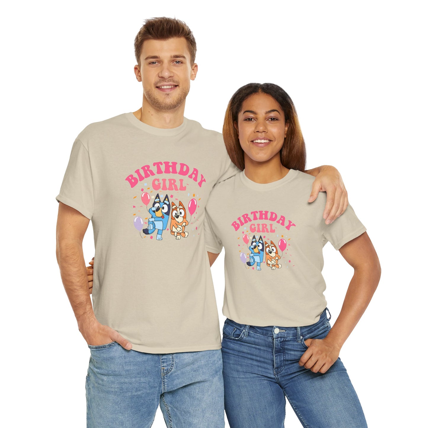 Princess Grace  Bluey  Birthday Girl Unisex Heavy Cotton Tee  Fun Party Attire for Celebrations