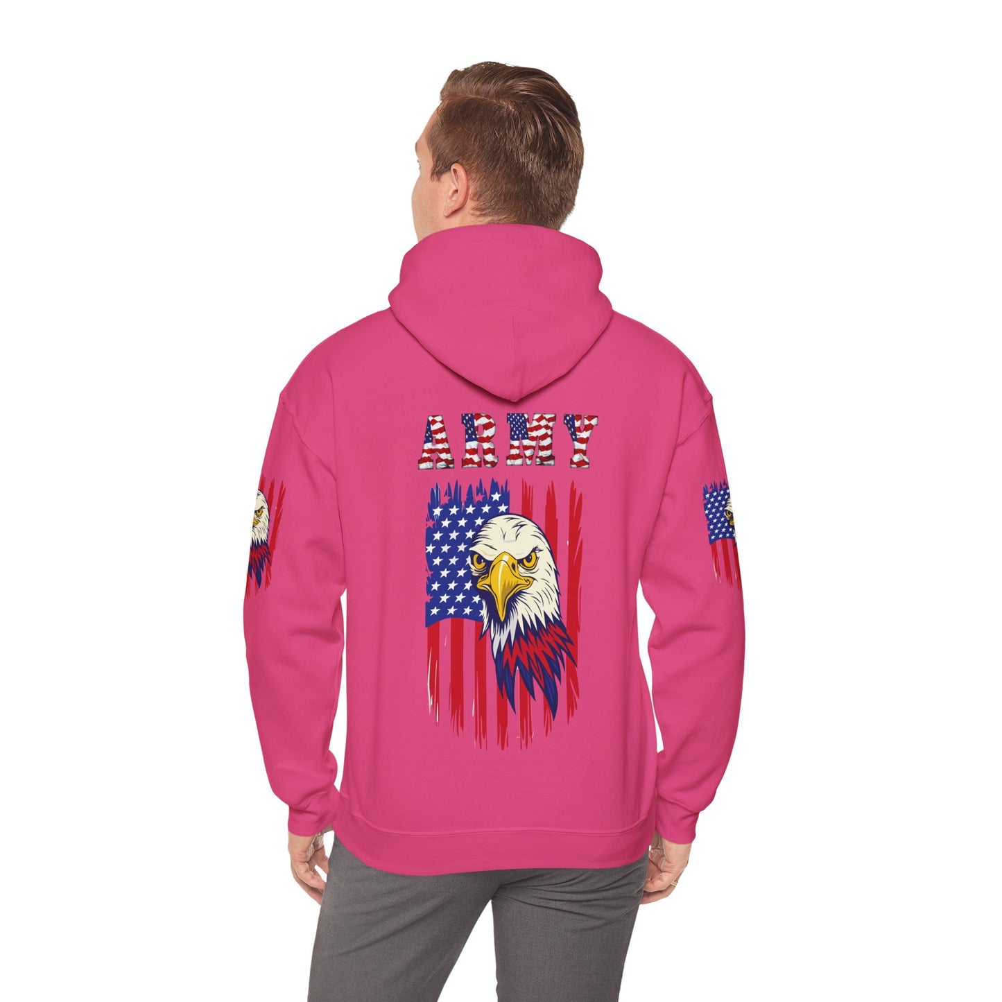 Princess Grace  Patriotic Army Eagle Hoodie  Unisex Heavy Blend Sweatshirt