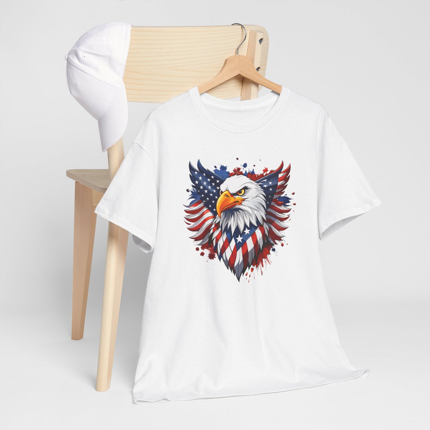 Princess Grace  Patriotic Eagle Graphic Tee Unisex Heavy Cotton T-Shirt