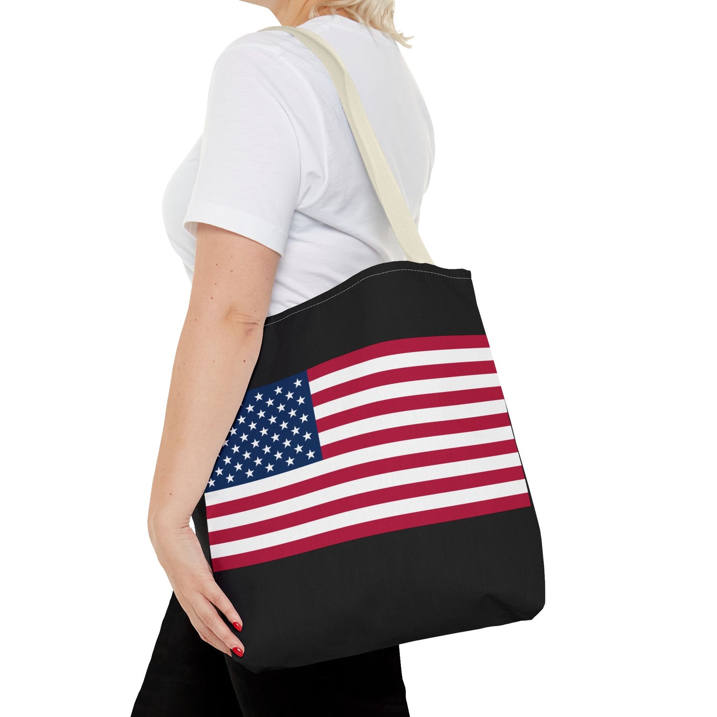 Princess Grace  Patriotic Tote Bag USA Flag Design Ideal for Independence Day & Everyday Use