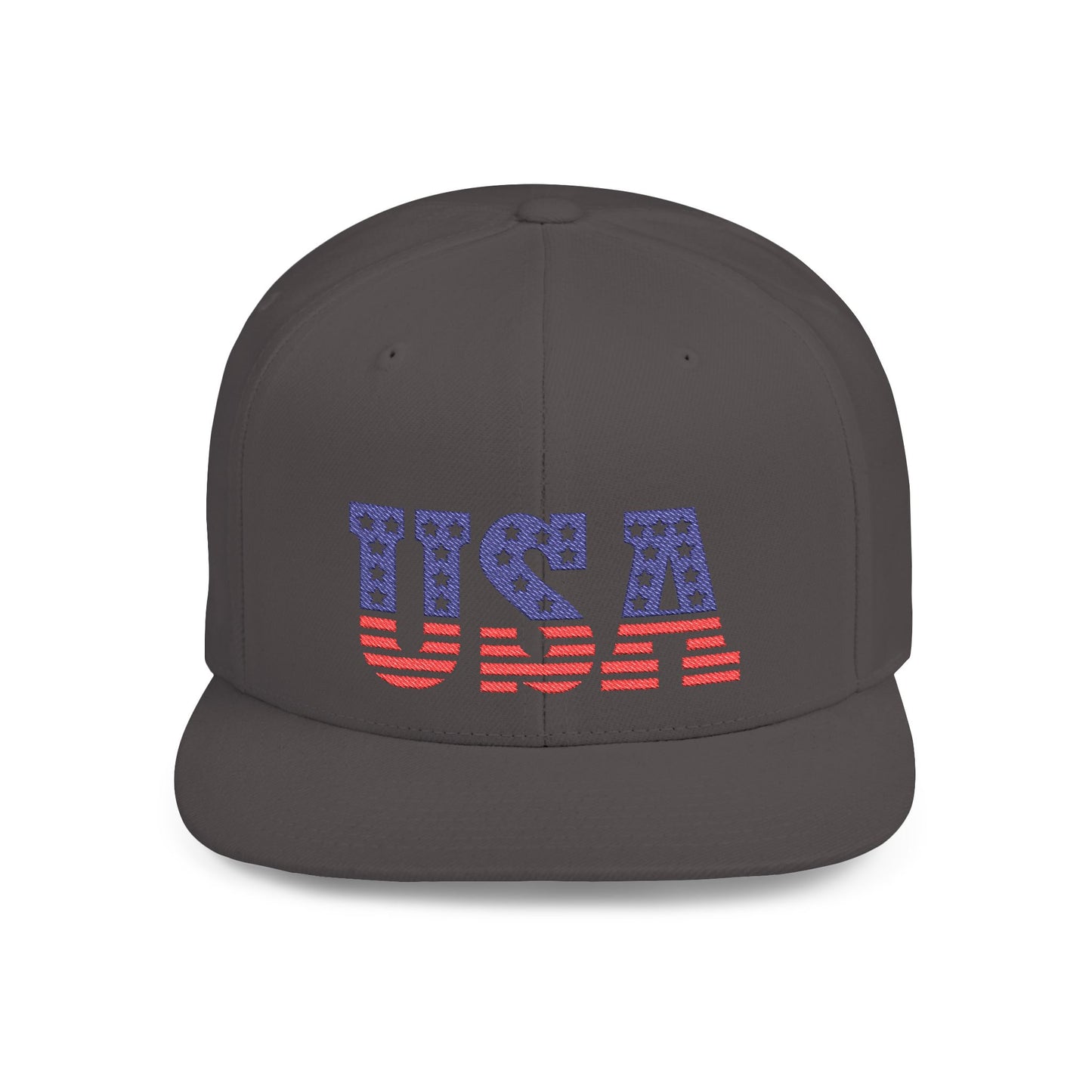Princess Grace  USA Flag Flat Bill Snapback Cap Patriotic Adjustable Hat for Summer Celebrations