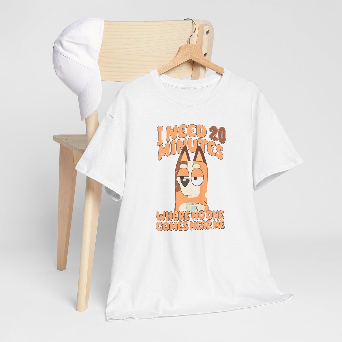 Princess Grace  Bluey  Funny Graphic Tee  "I Need 20 Minutes"