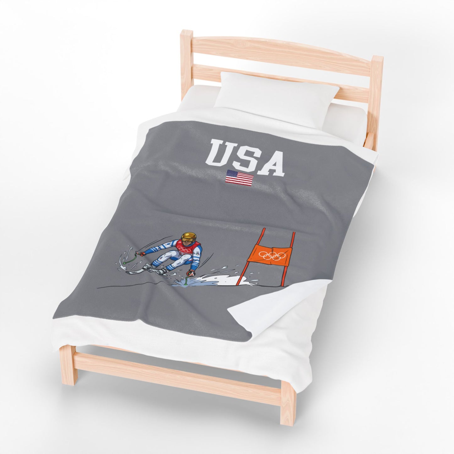 Princess Grace  TEAM USA  Velveteen Plush Blanket