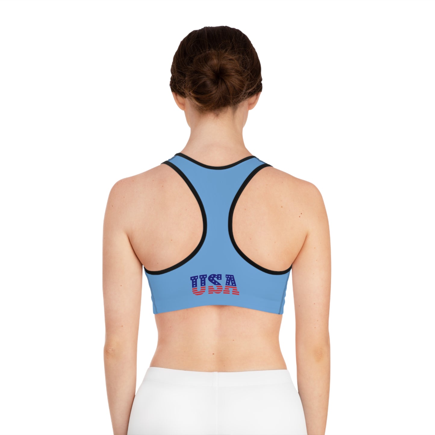 Princess Grace  Patriotic USA Sports Bra for Active Lifestyle